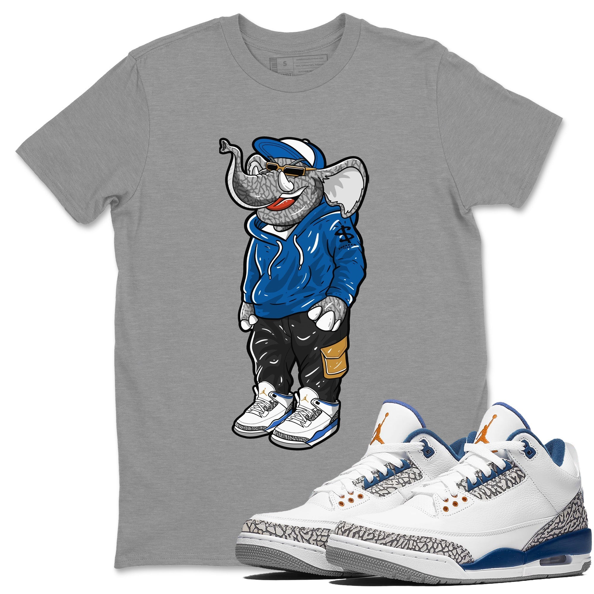 snkmatch Elephant Unisex Tops - Air Jordan 3 Wizards