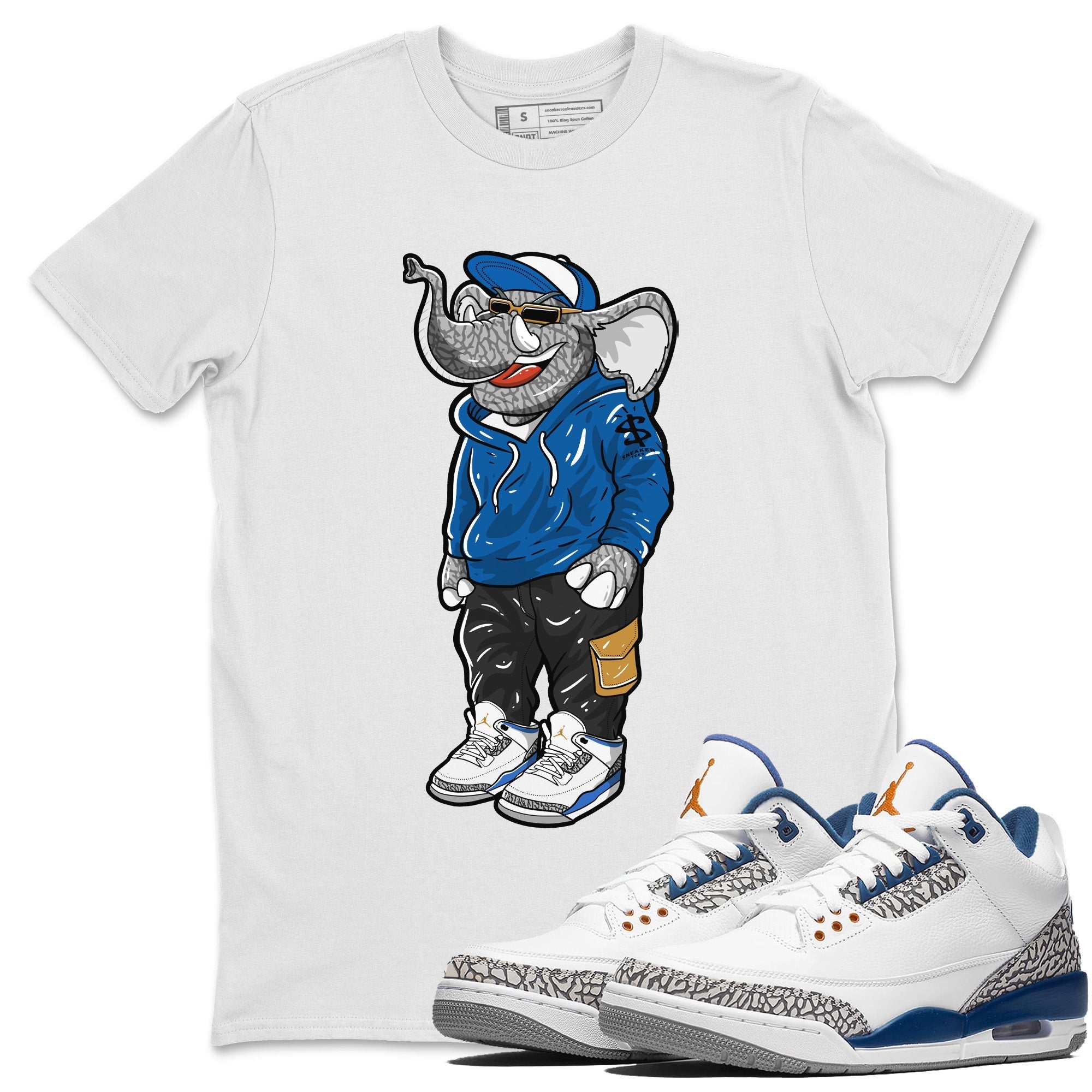 snkmatch Elephant Unisex Tops - Air Jordan 3 Wizards