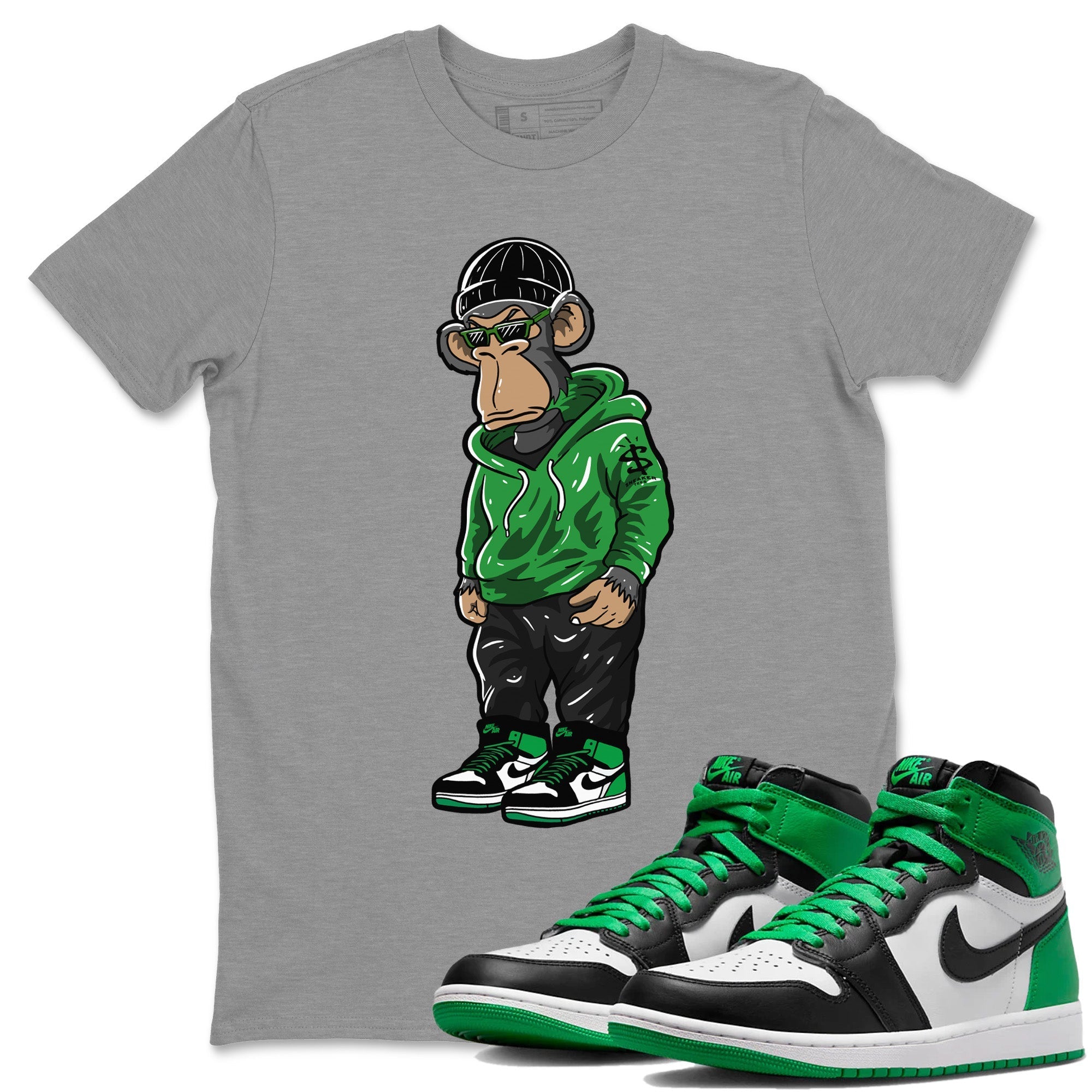 snkmatch Monkey Unisex Tops - Air Jordan 1 Celtics