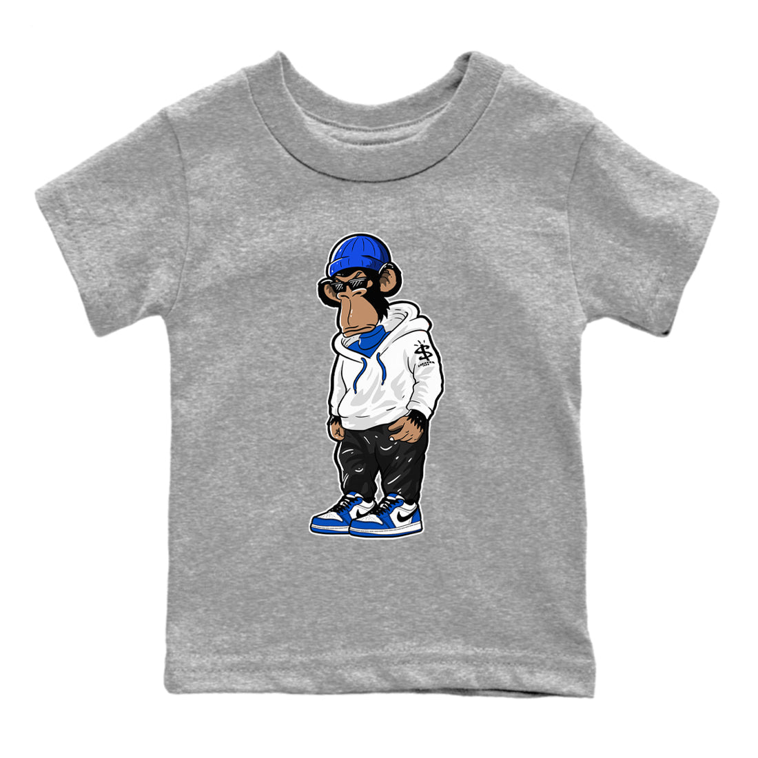 snkmatch Monkey snkmatch Tees Kids - Air Jordan 1 Game Royal