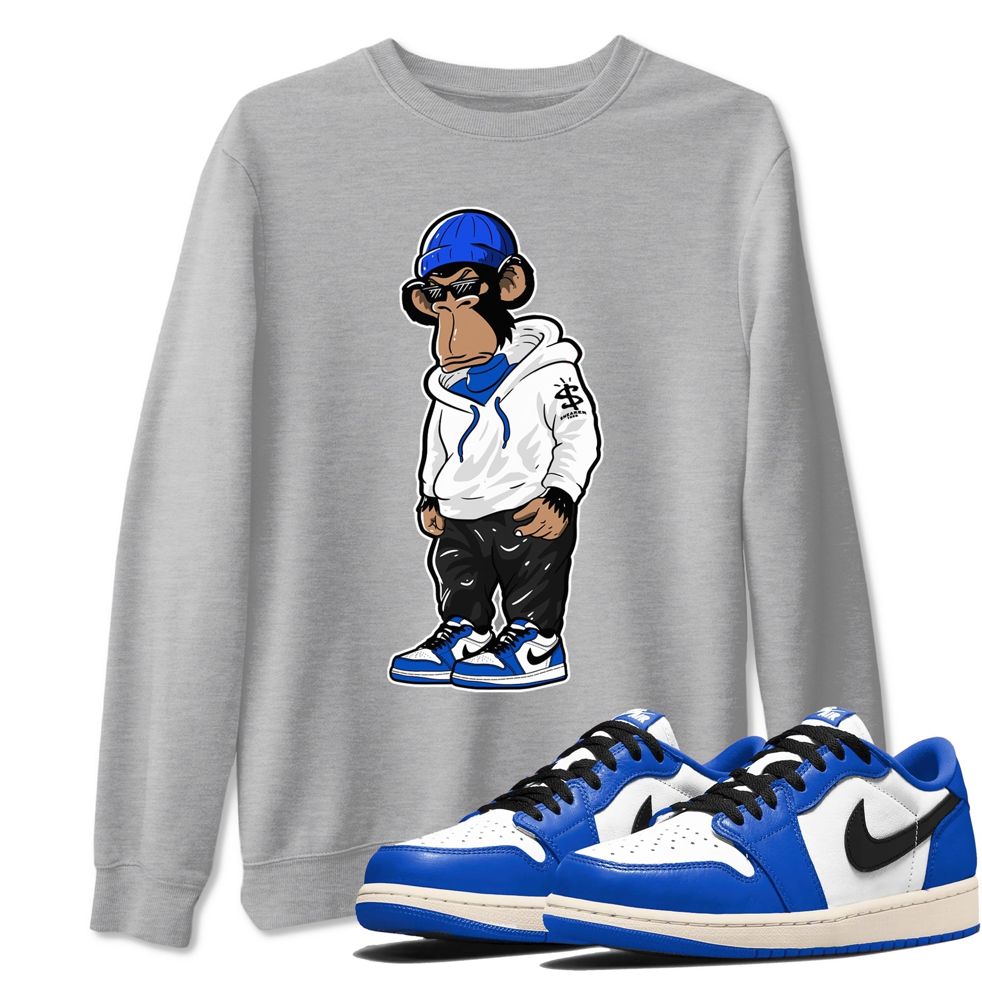 snkmatch Monkey snkmatch Tees - Air Jordan 1 Game Royal