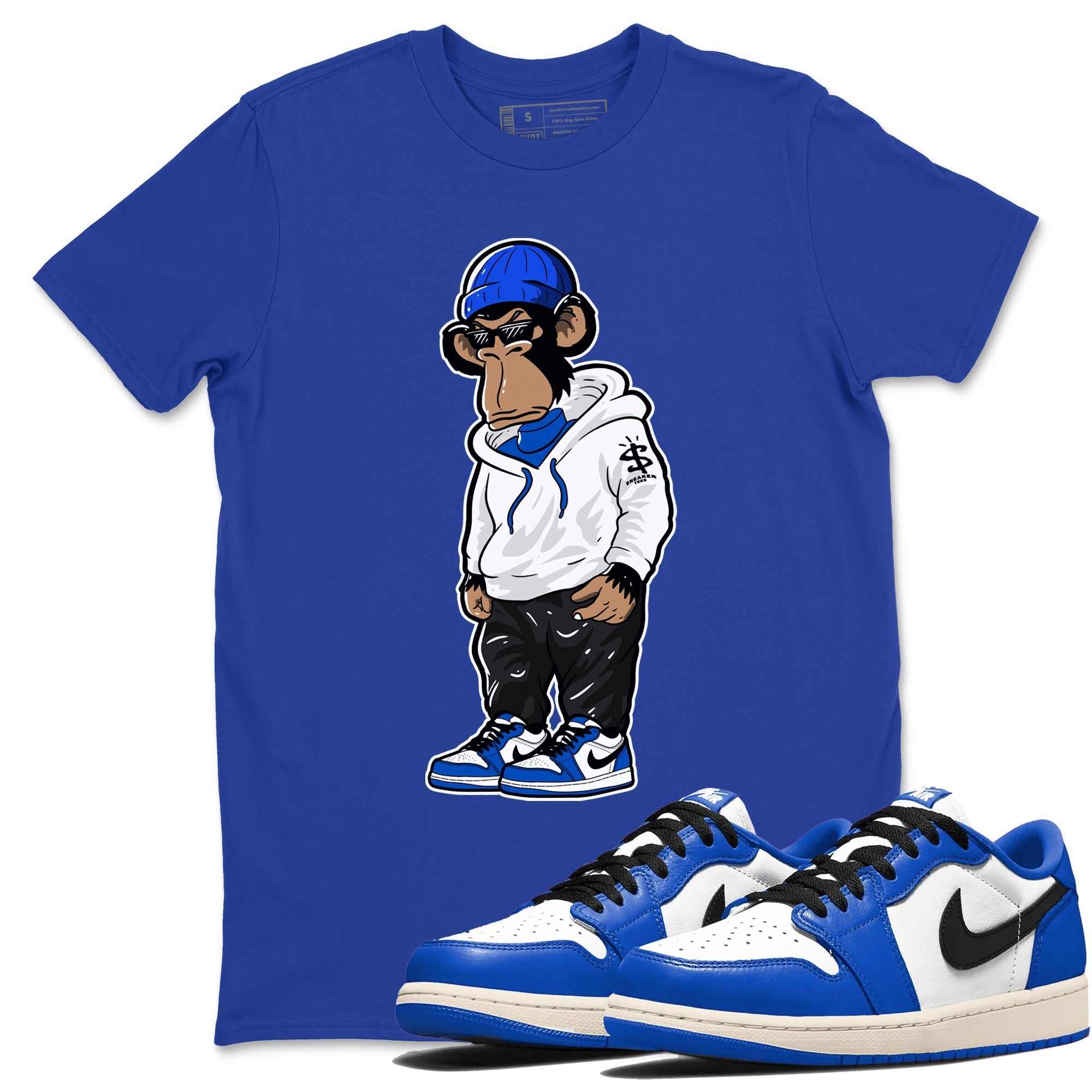 snkmatch Monkey snkmatch Tees - Air Jordan 1 Game Royal