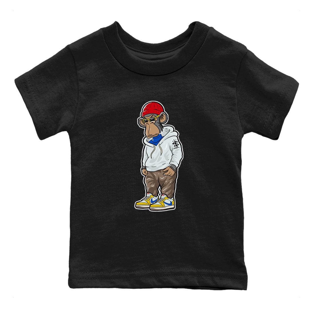 snkmatch Monkey snkmatch Tees Kids - Air Jordan 1 Travis Scott Canary