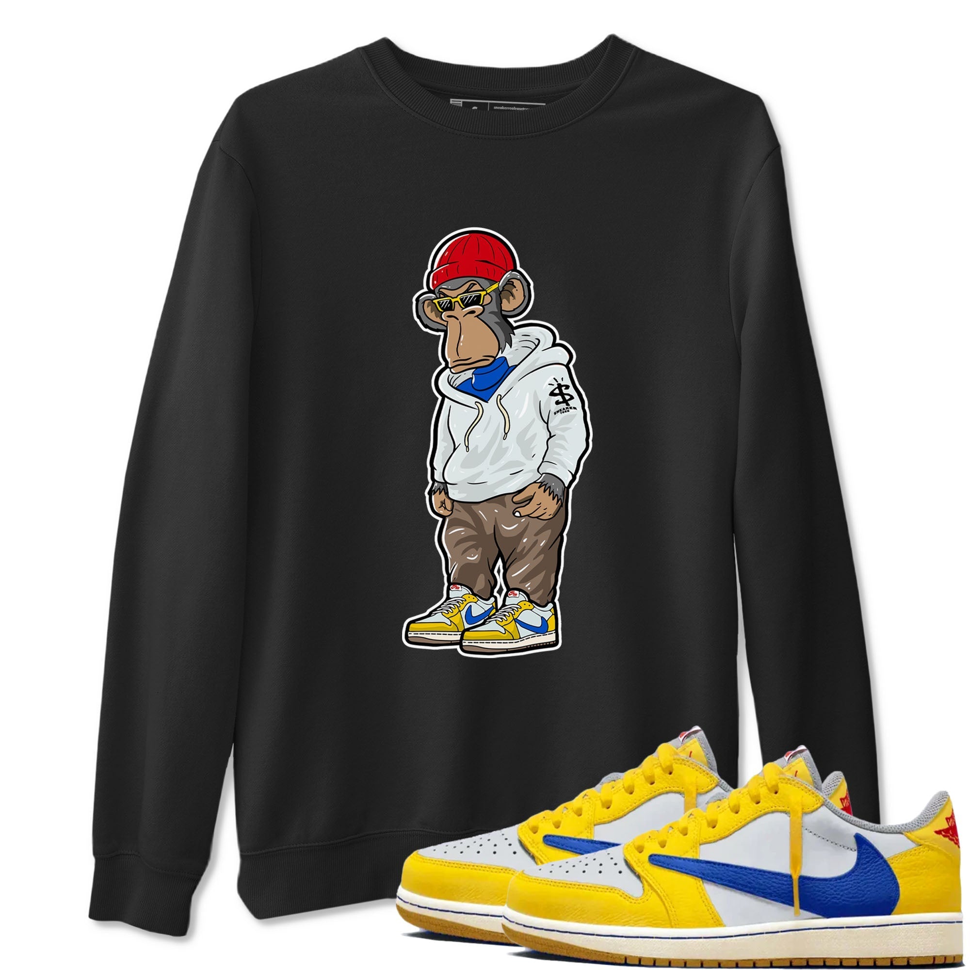 snkmatch Monkey snkmatch Tees - Air Jordan 1 Travis Scott Canary