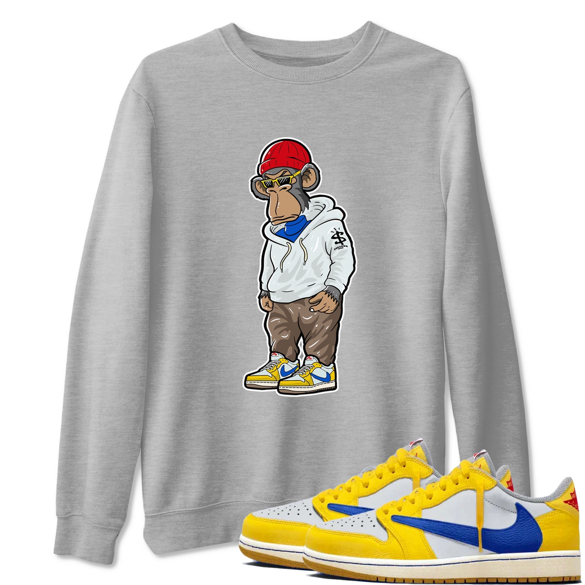 snkmatch Monkey snkmatch Tees - Air Jordan 1 Travis Scott Canary