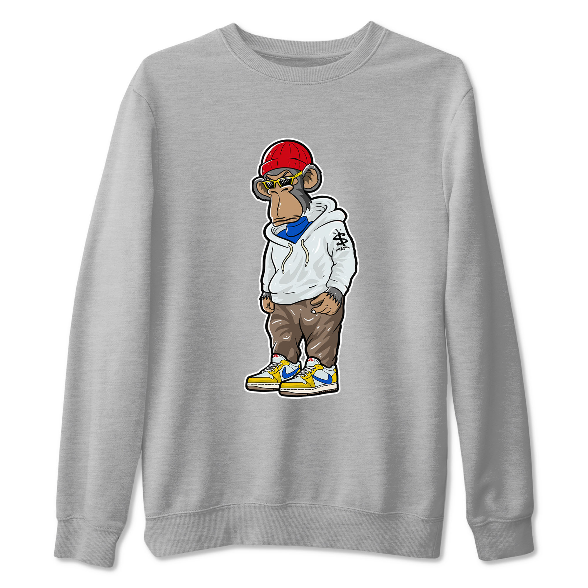 snkmatch Monkey snkmatch Tees - Air Jordan 1 Travis Scott Canary