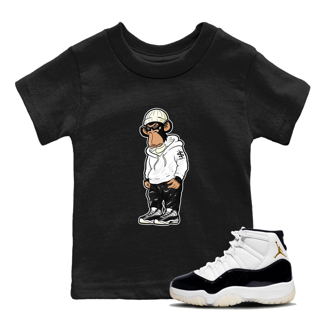 snkmatch Monkey snkmatch Tees Kids - Air Jordan 11 Gratitude