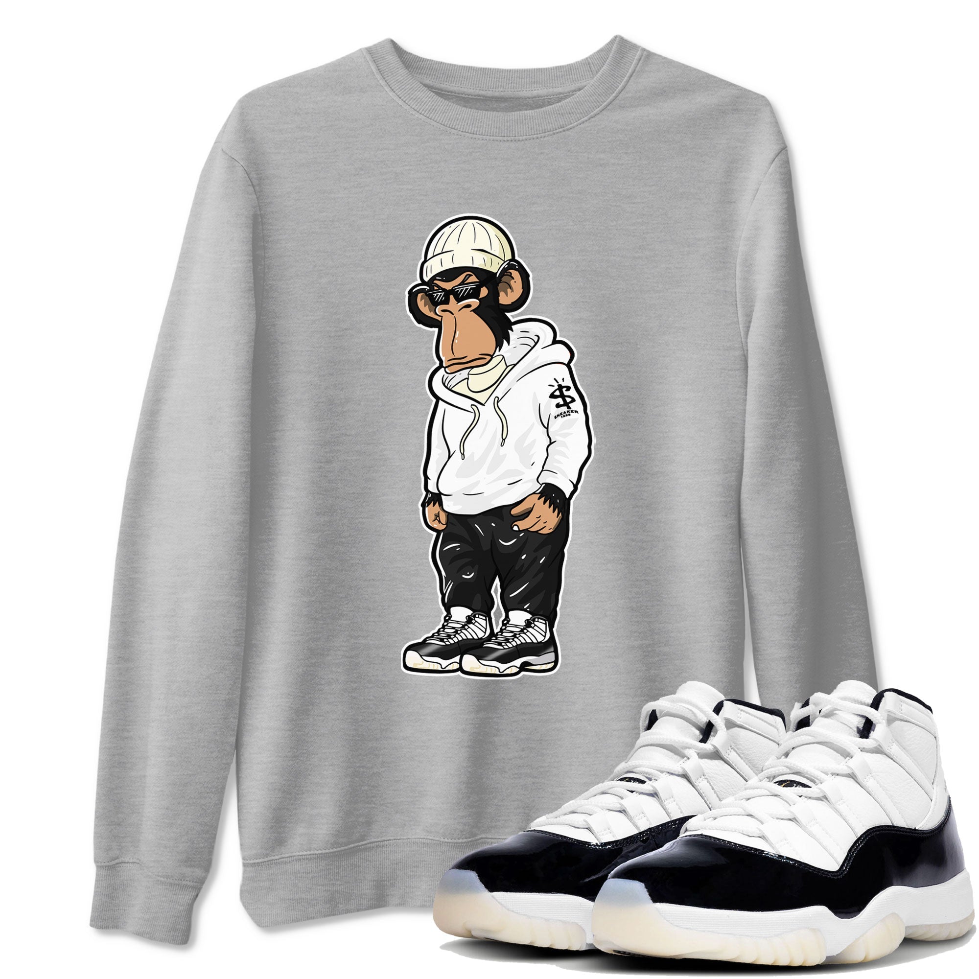 snkmatch Monkey snkmatch Tees - Air Jordan 11 Gratitude