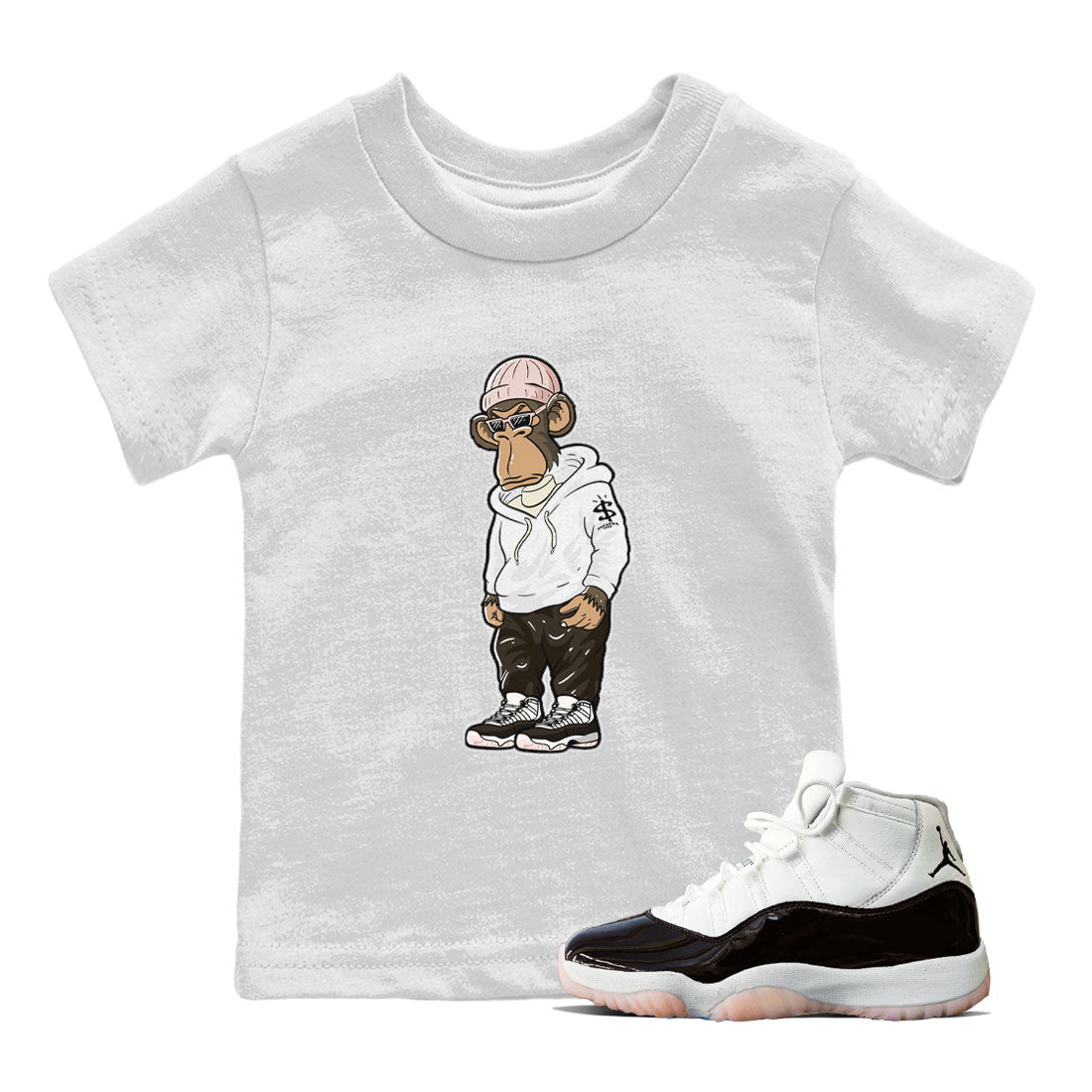 snkmatch Monkey snkmatch Tee Kids - Air Jordan 11 Neapolitan