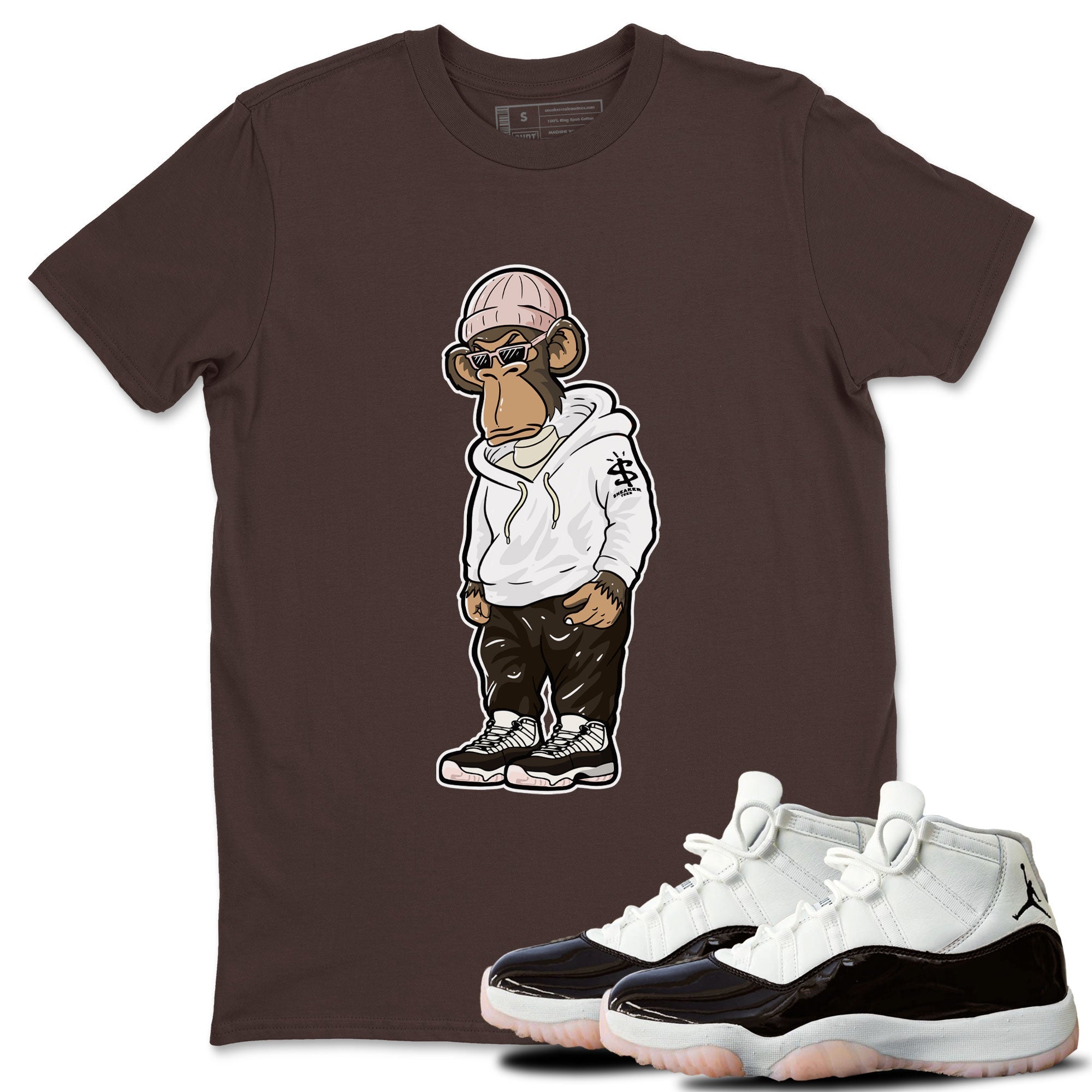 snkmatch Monkey snkmatch Tee - Air Jordan 11 Neapolitan