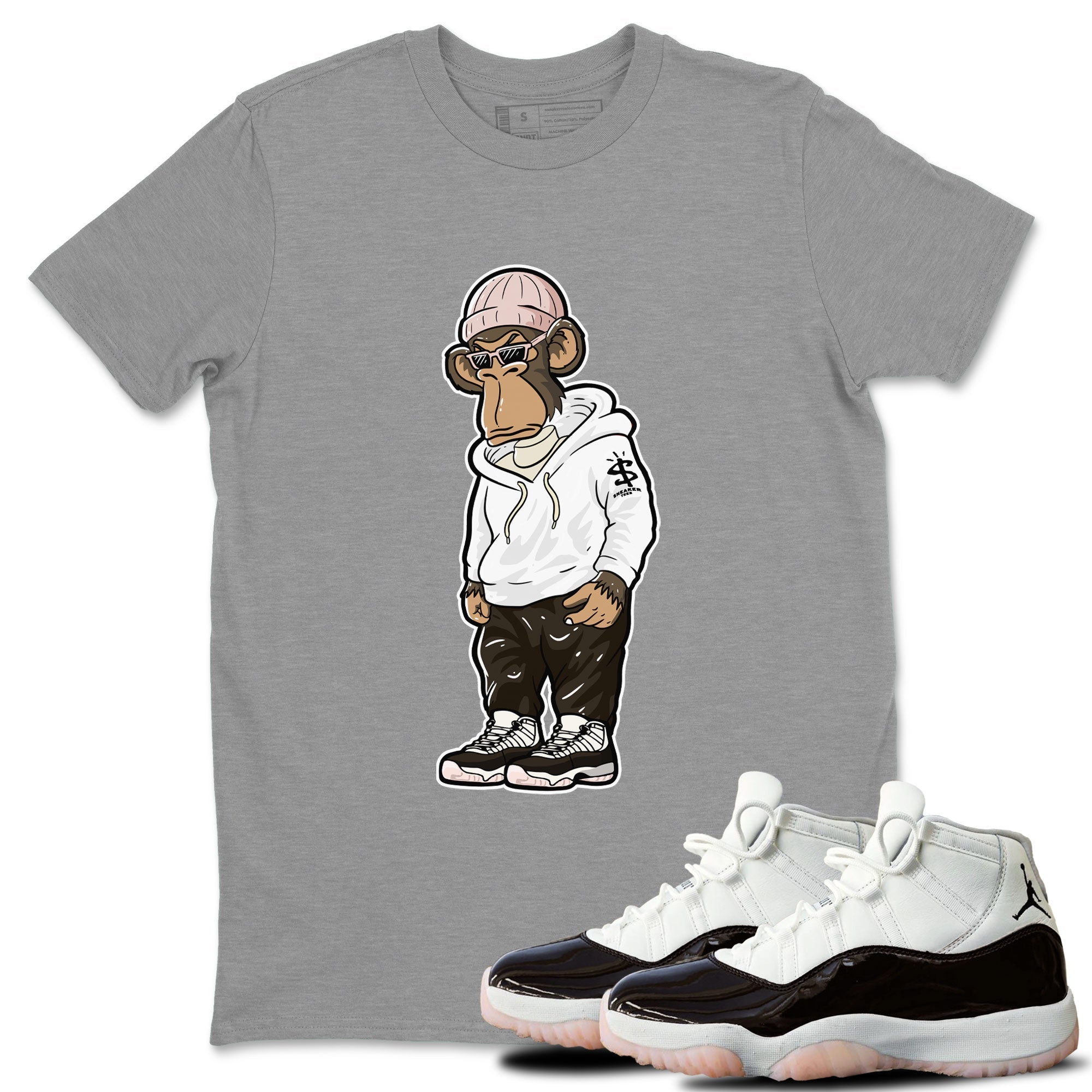 snkmatch Monkey snkmatch Tee - Air Jordan 11 Neapolitan
