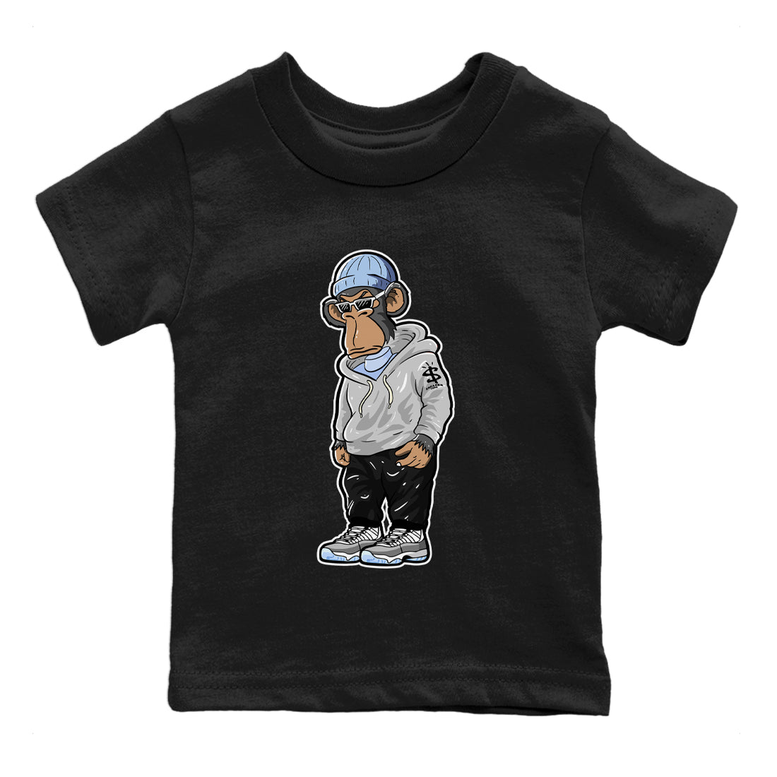 snkmatch Monkey Kids Tops - Air Jordan 11 White Cement