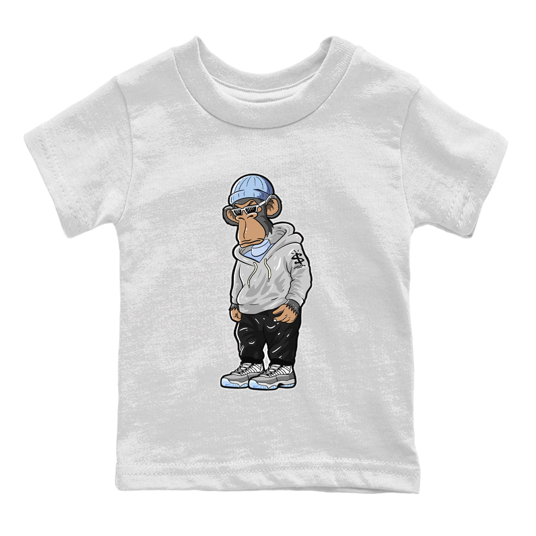 snkmatch Monkey Kids Tops - Air Jordan 11 White Cement