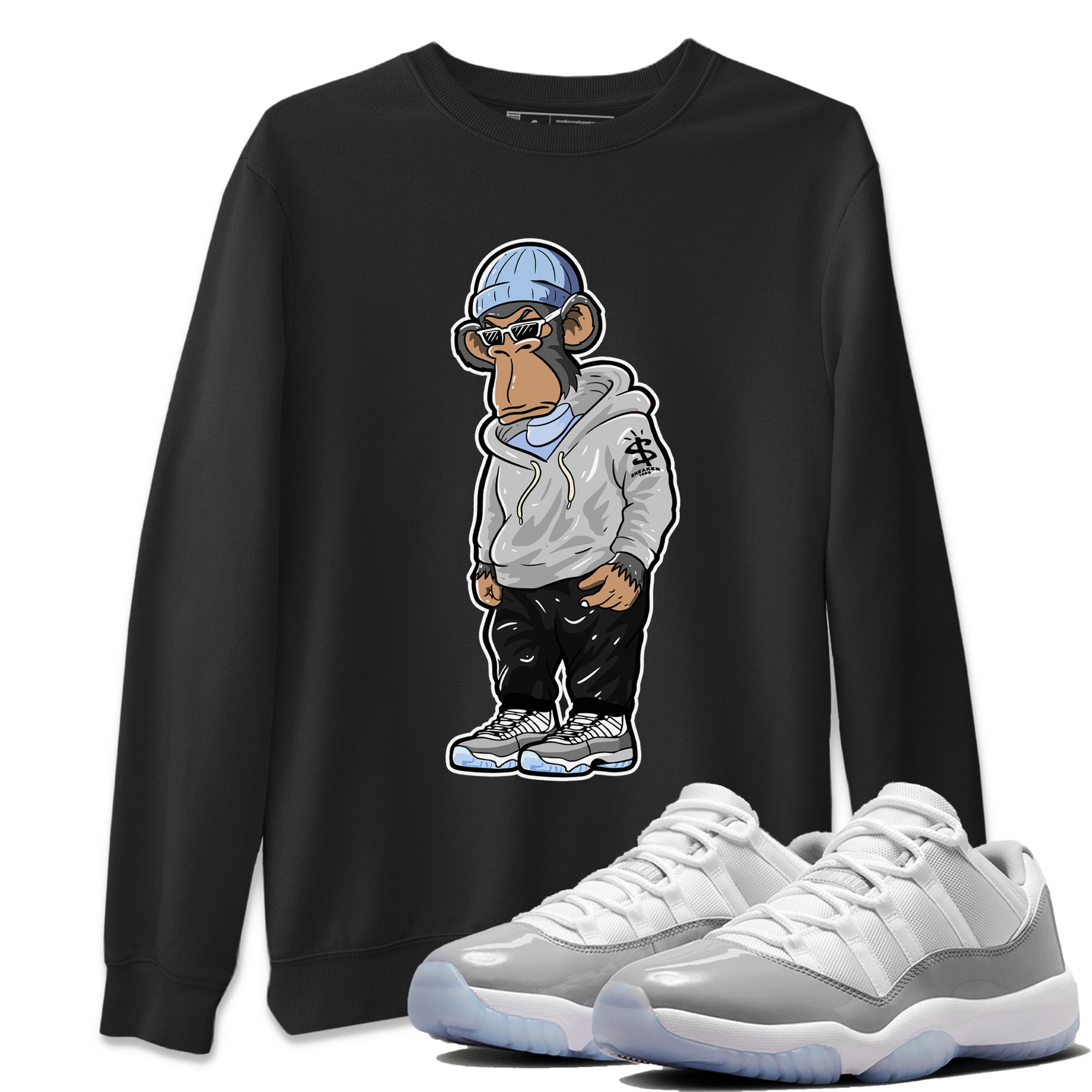 snkmatch Monkey Unisex Tops - Air Jordan 11 White Cement