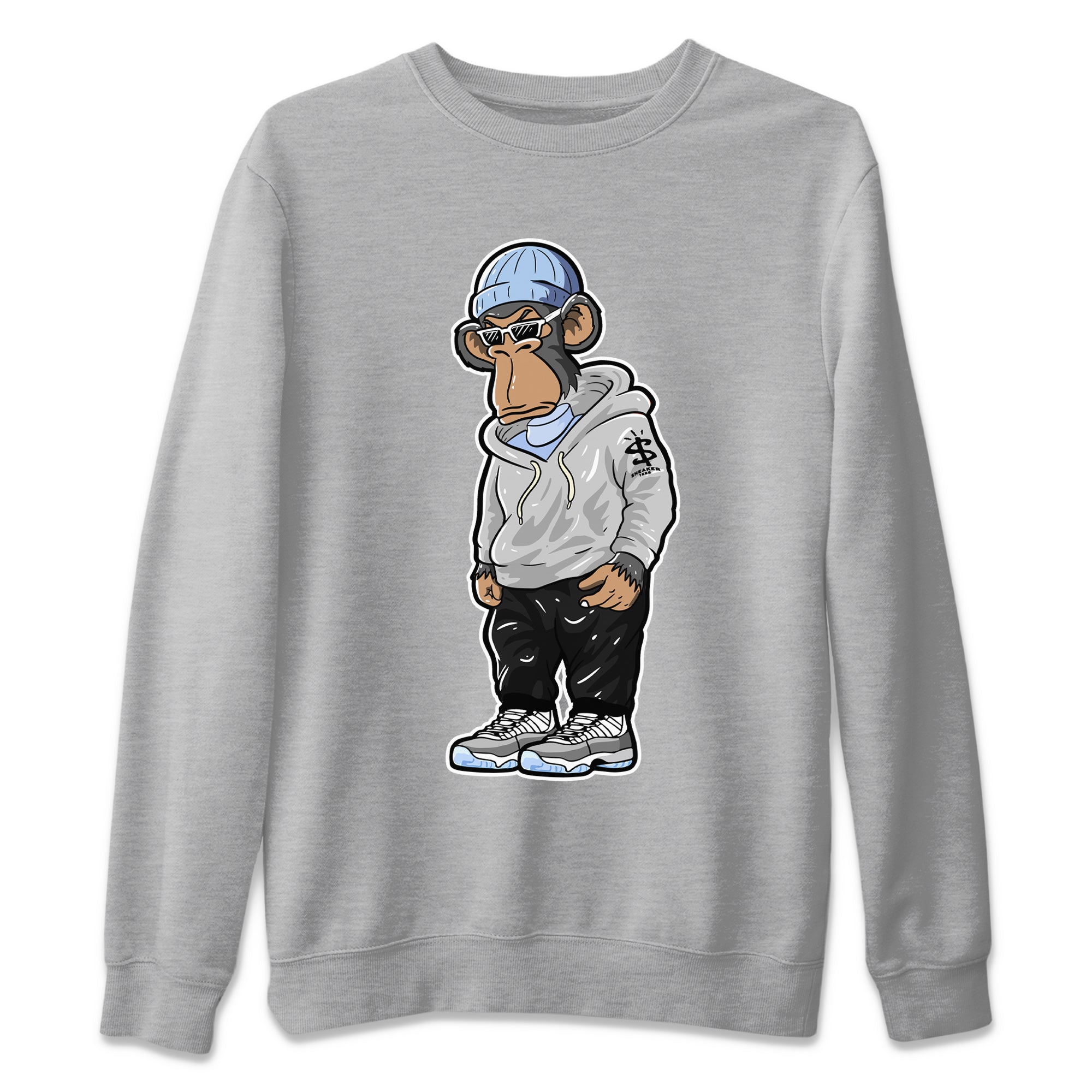 snkmatch Monkey Unisex Tops - Air Jordan 11 White Cement
