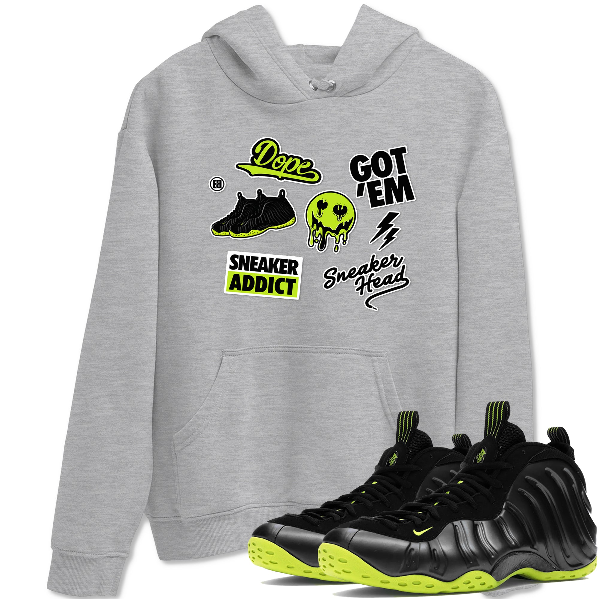 snkmatch Sticker snkmatch Tees - Air Foamposite One Black Volt