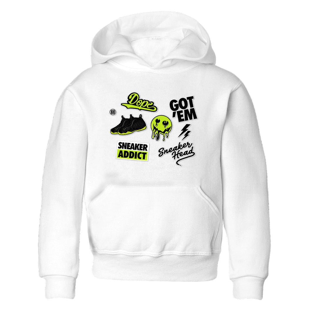 snkmatch Sticker snkmatch Tees Kids - Air Foamposite One Black Volt
