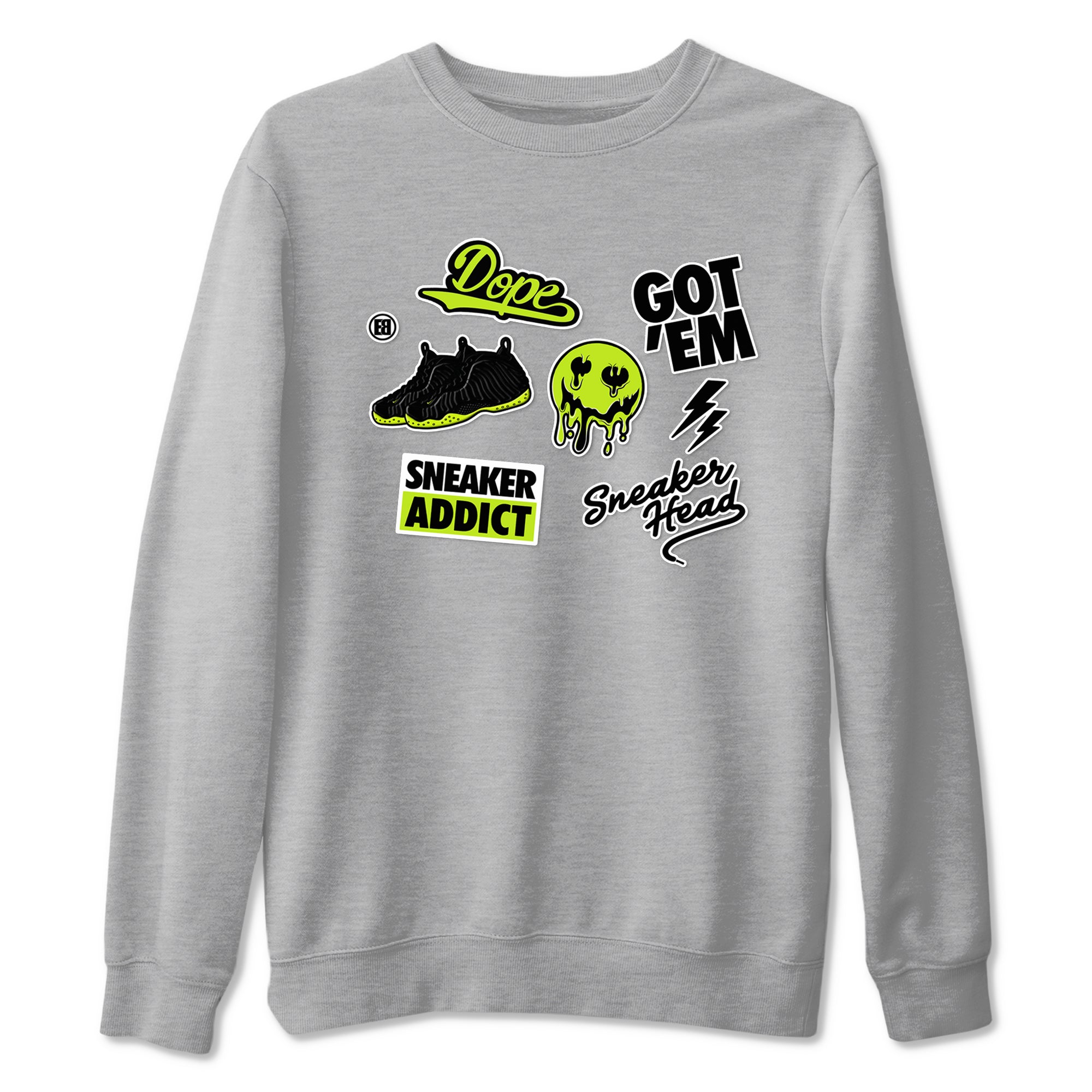 snkmatch Sticker snkmatch Tees - Air Foamposite One Black Volt