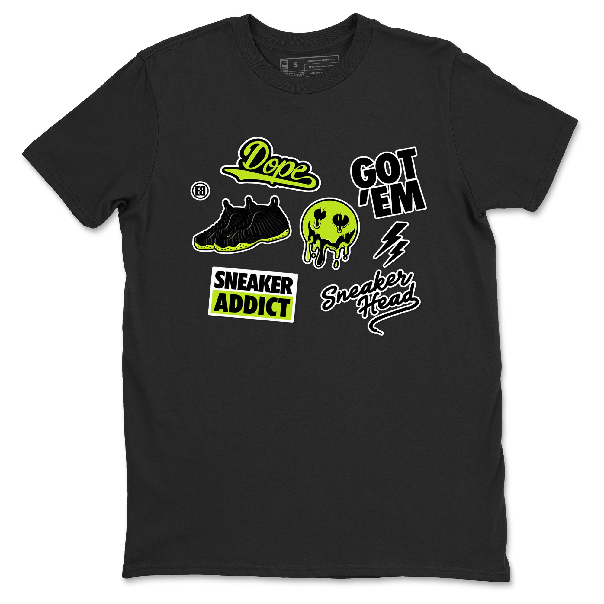 snkmatch Sticker snkmatch Tees - Air Foamposite One Black Volt