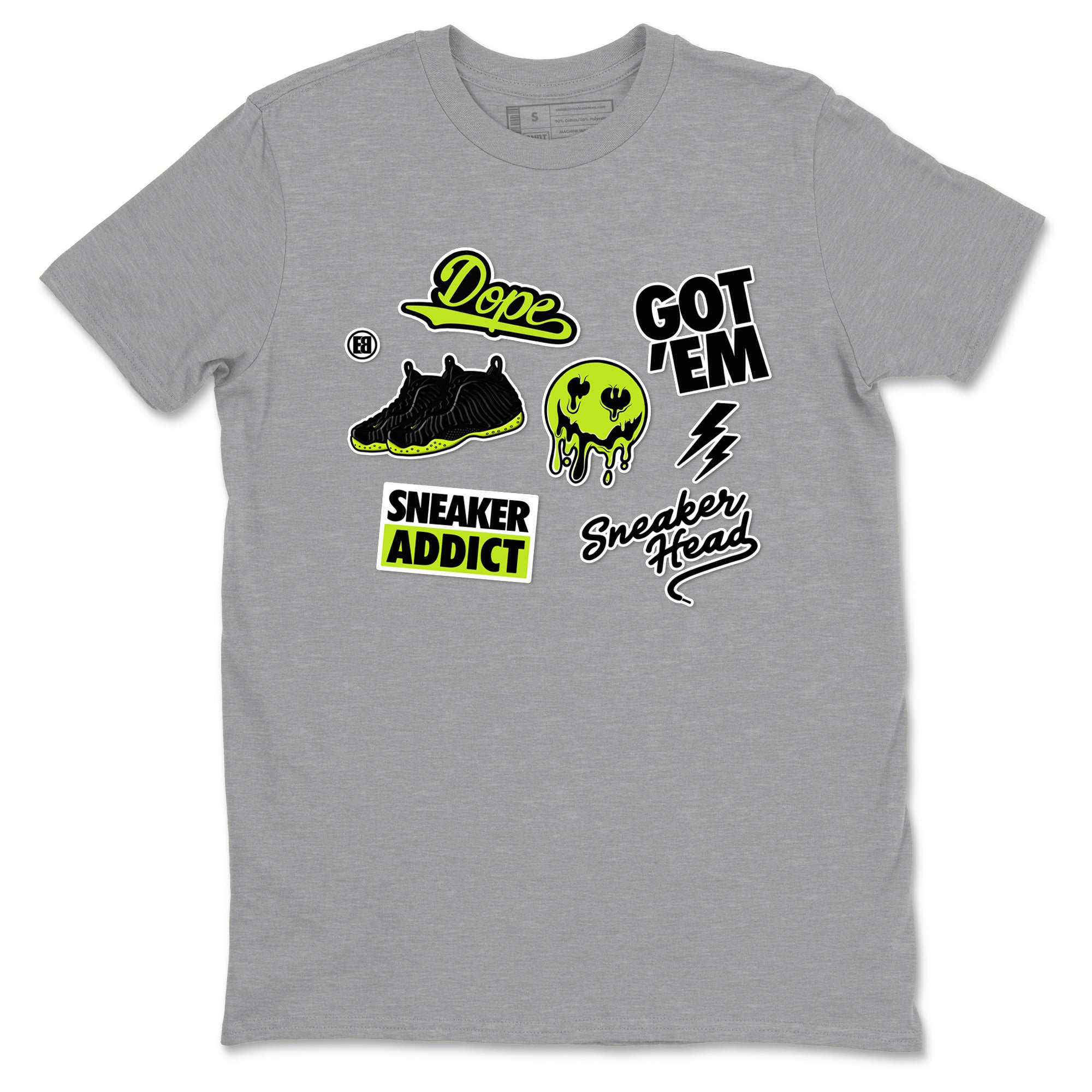 snkmatch Sticker snkmatch Tees - Air Foamposite One Black Volt