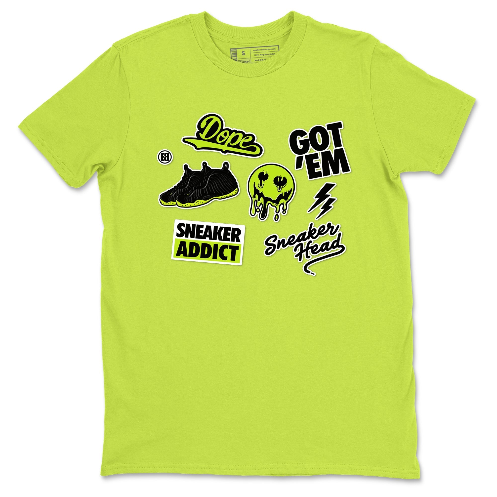 snkmatch Sticker snkmatch Tees - Air Foamposite One Black Volt