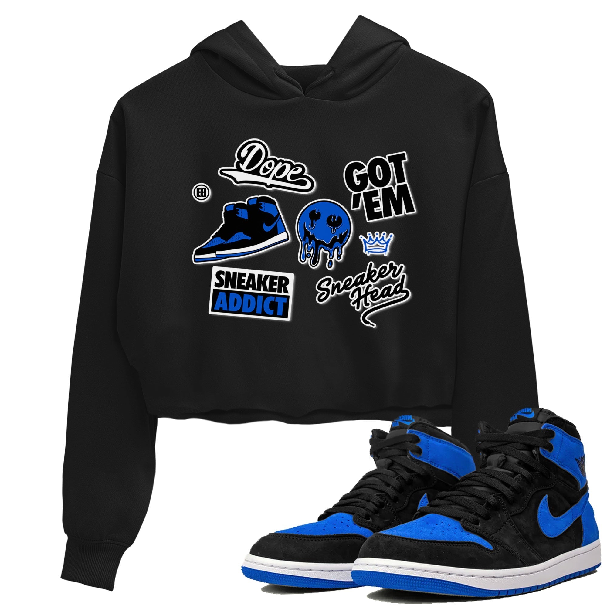 snkmatch Sticker snkmatch Women's Top - Air Jordan 1 Royal Reimagined