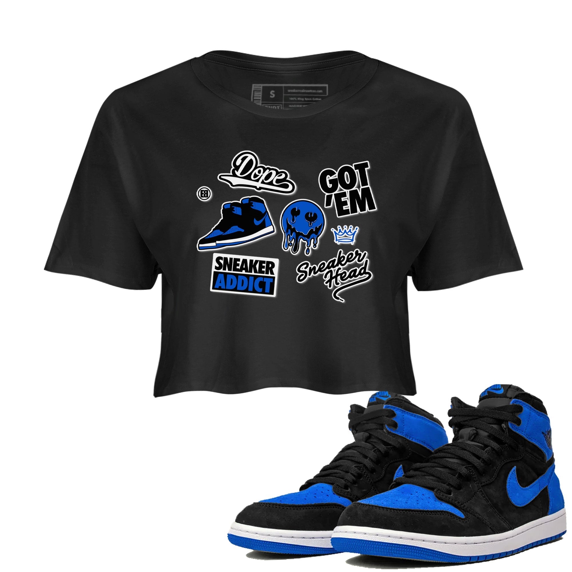 snkmatch Sticker snkmatch Women's Top - Air Jordan 1 Royal Reimagined