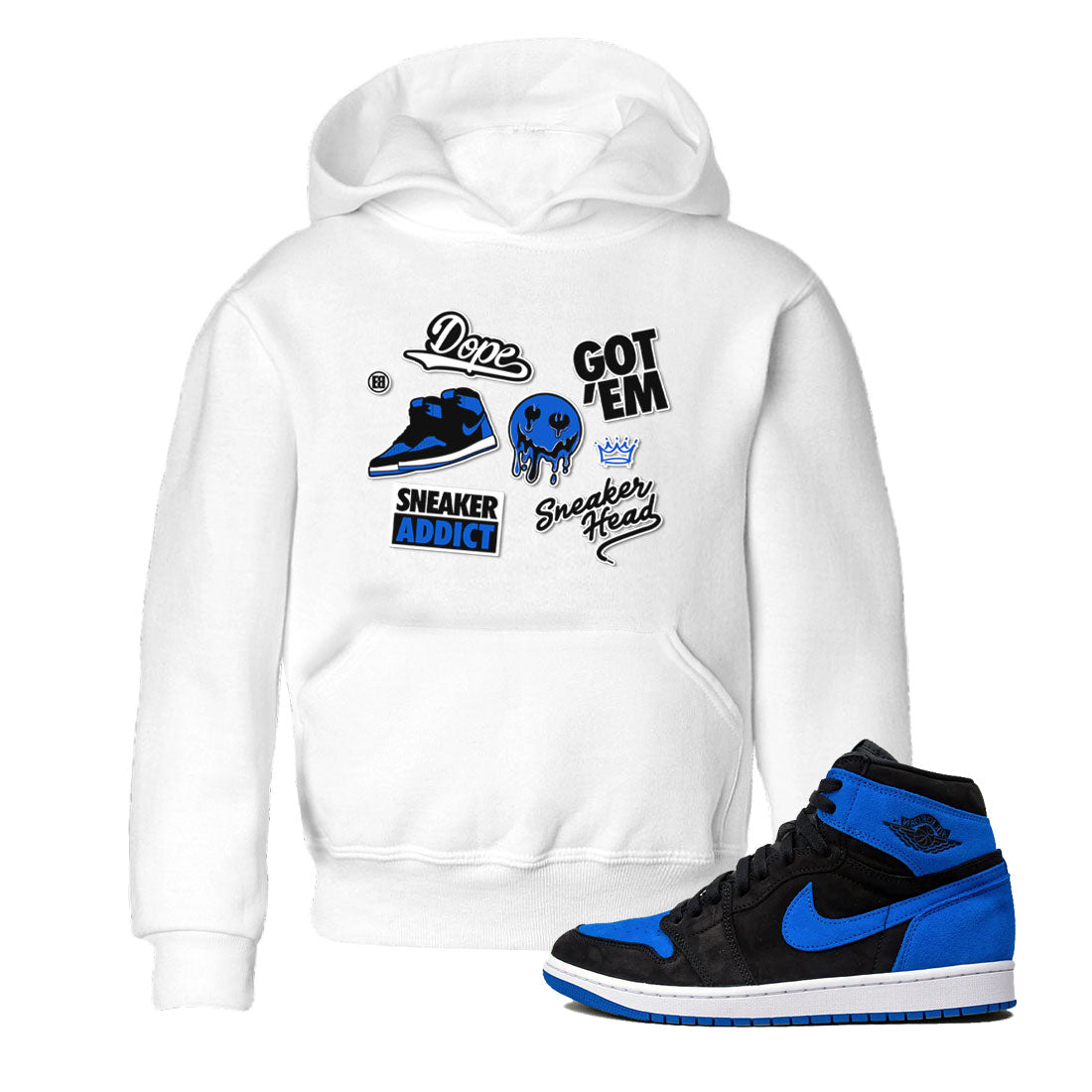 snkmatch Sticker snkmatch Tee Kids - Air Jordan 1 Royal Reimagined