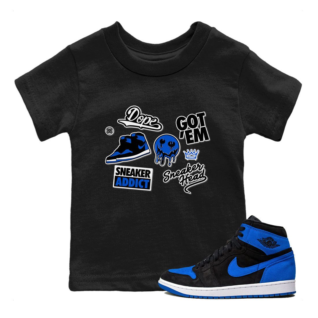 snkmatch Sticker snkmatch Tee Kids - Air Jordan 1 Royal Reimagined