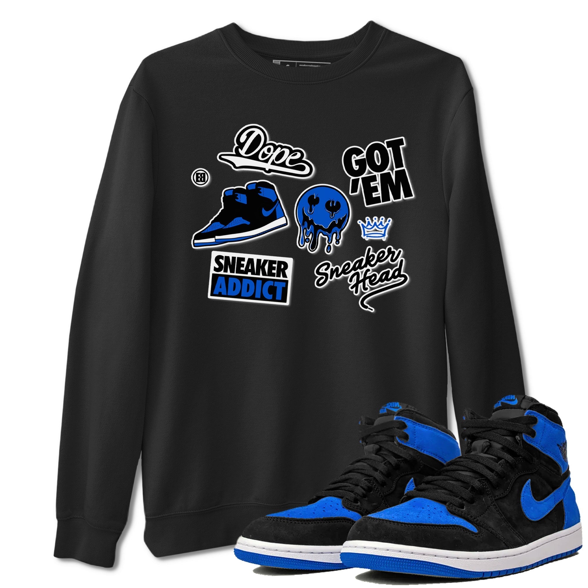 snkmatch Sticker snkmatch Tee - Air Jordan 1 Royal Reimagined
