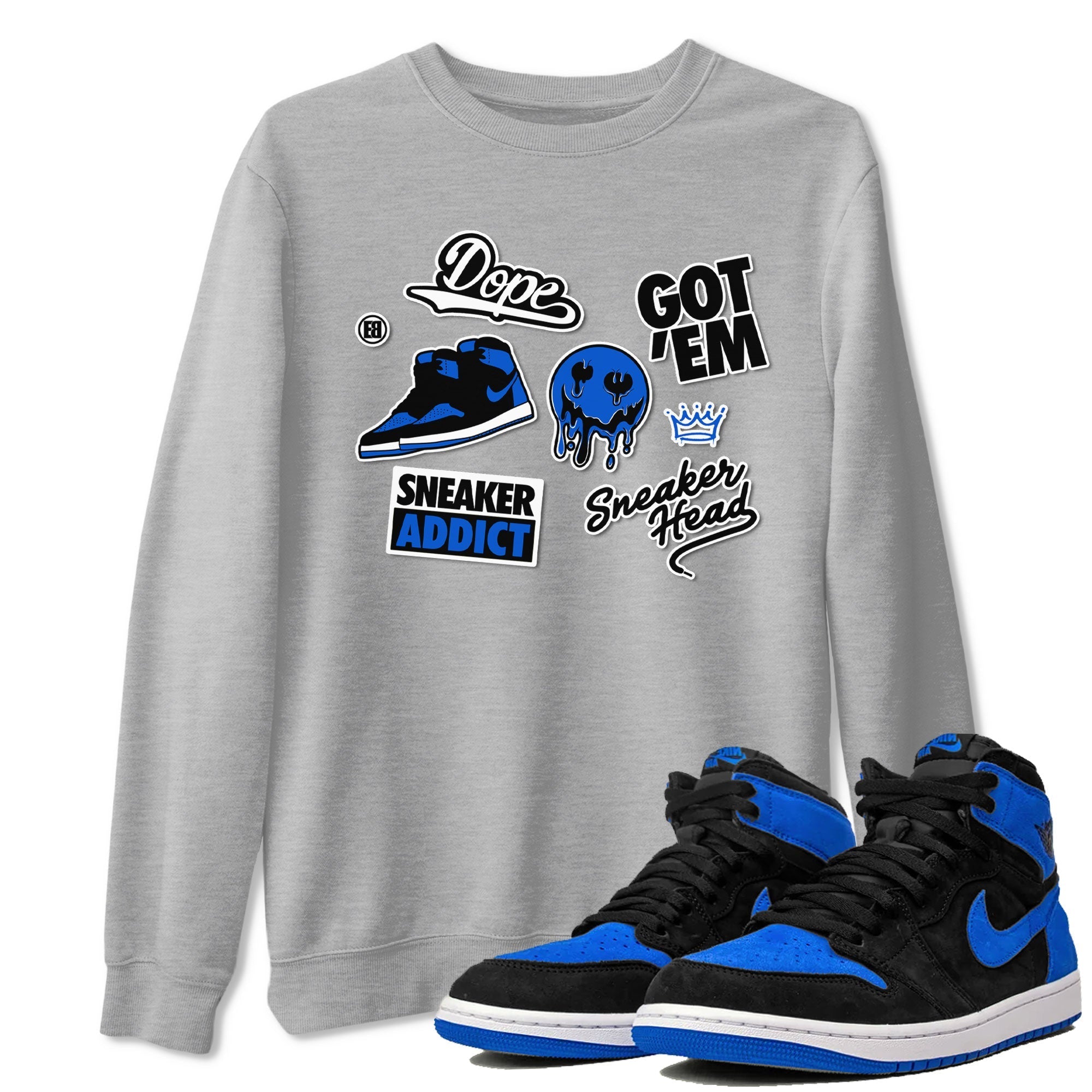 snkmatch Sticker snkmatch Tee - Air Jordan 1 Royal Reimagined