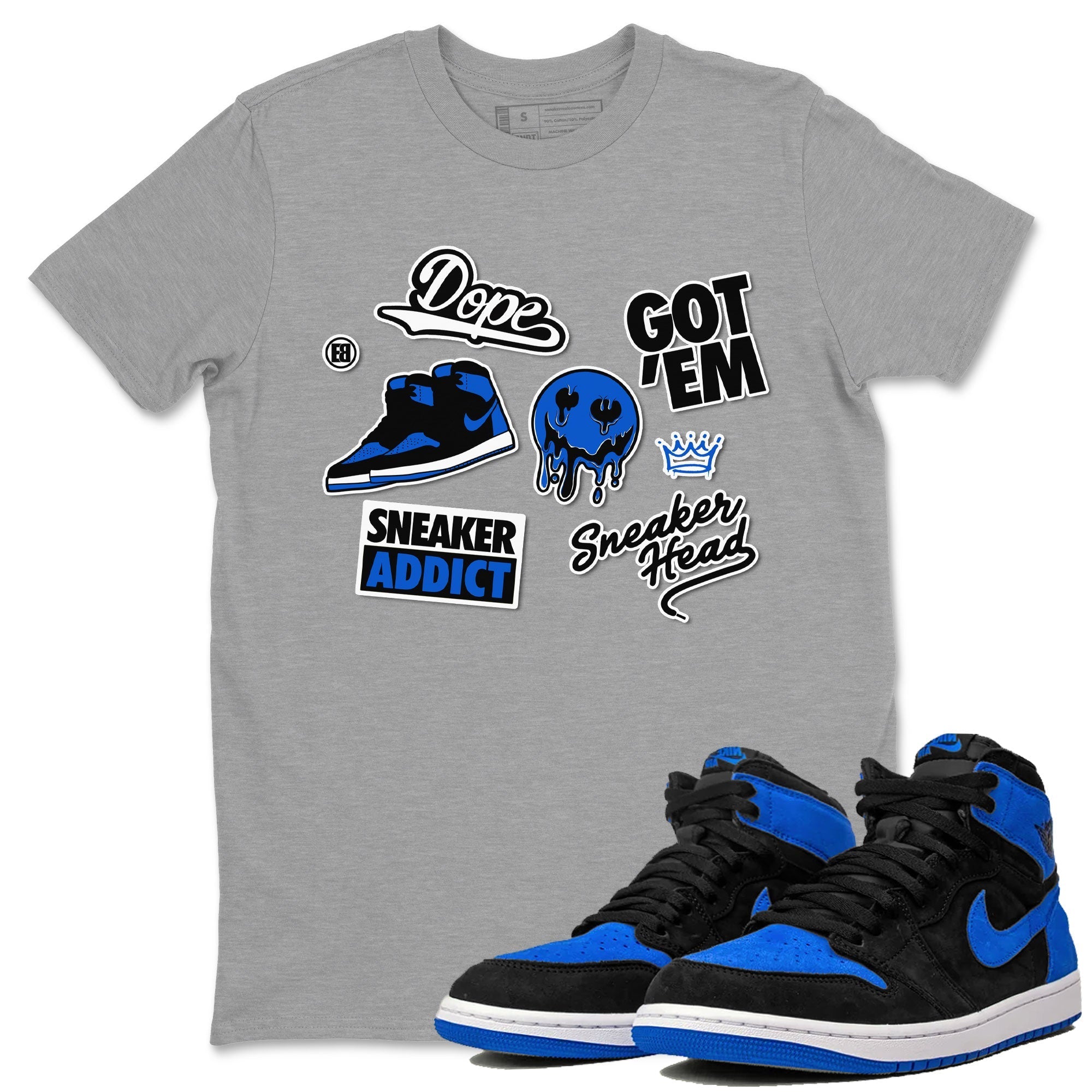 snkmatch Sticker snkmatch Tee - Air Jordan 1 Royal Reimagined