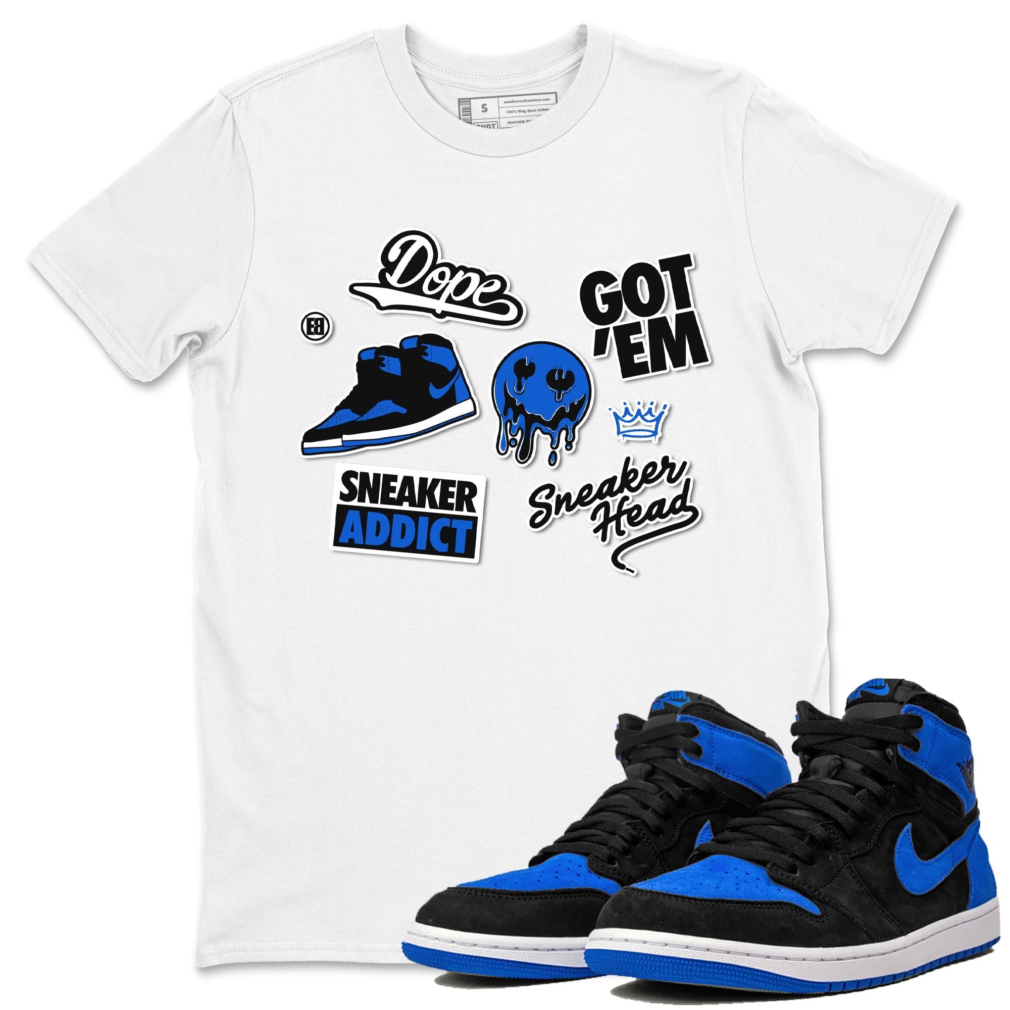 snkmatch Sticker snkmatch Tee - Air Jordan 1 Royal Reimagined
