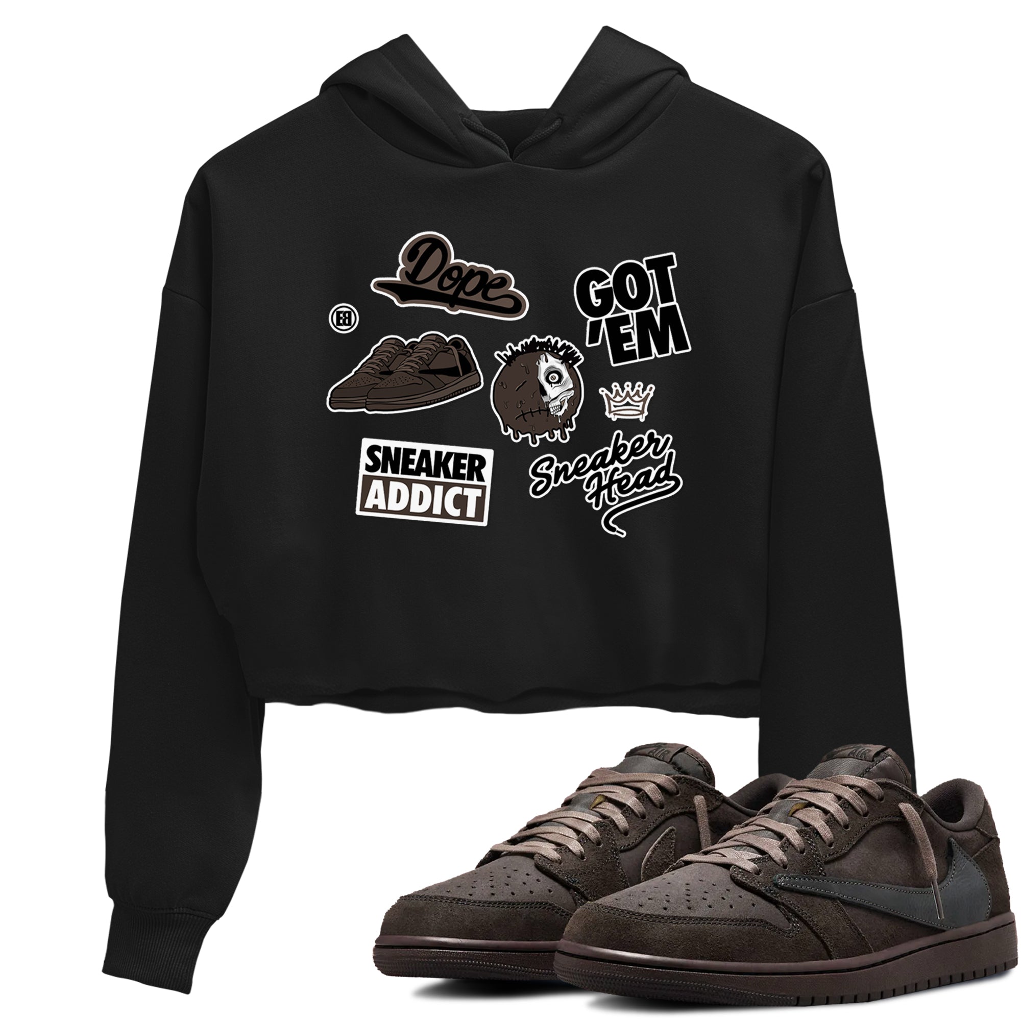 snkmatch Sticker snkmatch Women's Top - Air Jordan 1 Travis Scott Velvet Brown