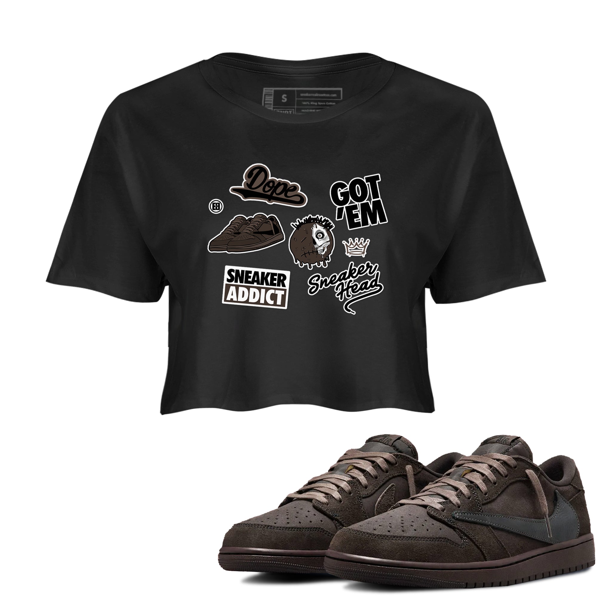 snkmatch Sticker snkmatch Women's Top - Air Jordan 1 Travis Scott Velvet Brown