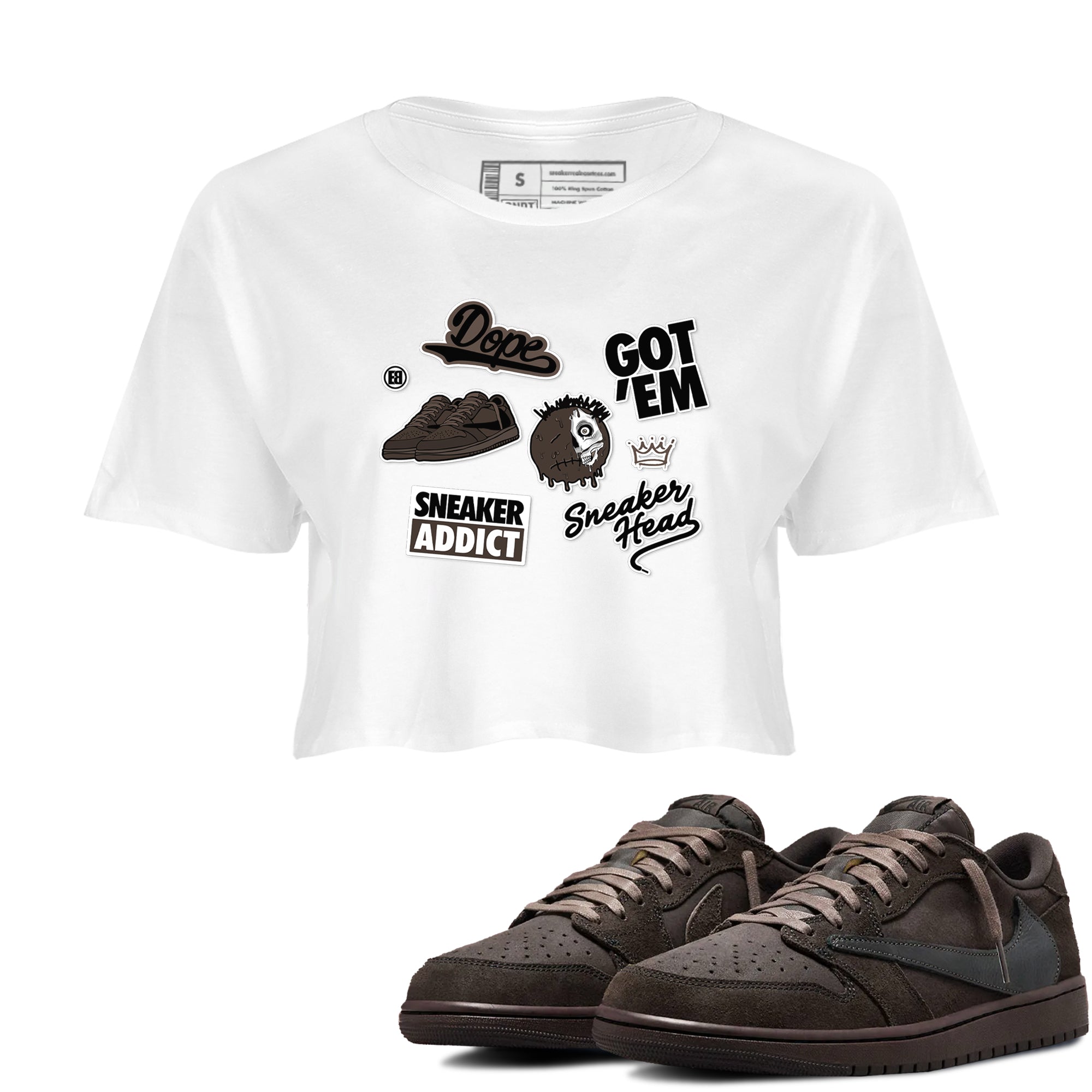 snkmatch Sticker snkmatch Women's Top - Air Jordan 1 Travis Scott Velvet Brown