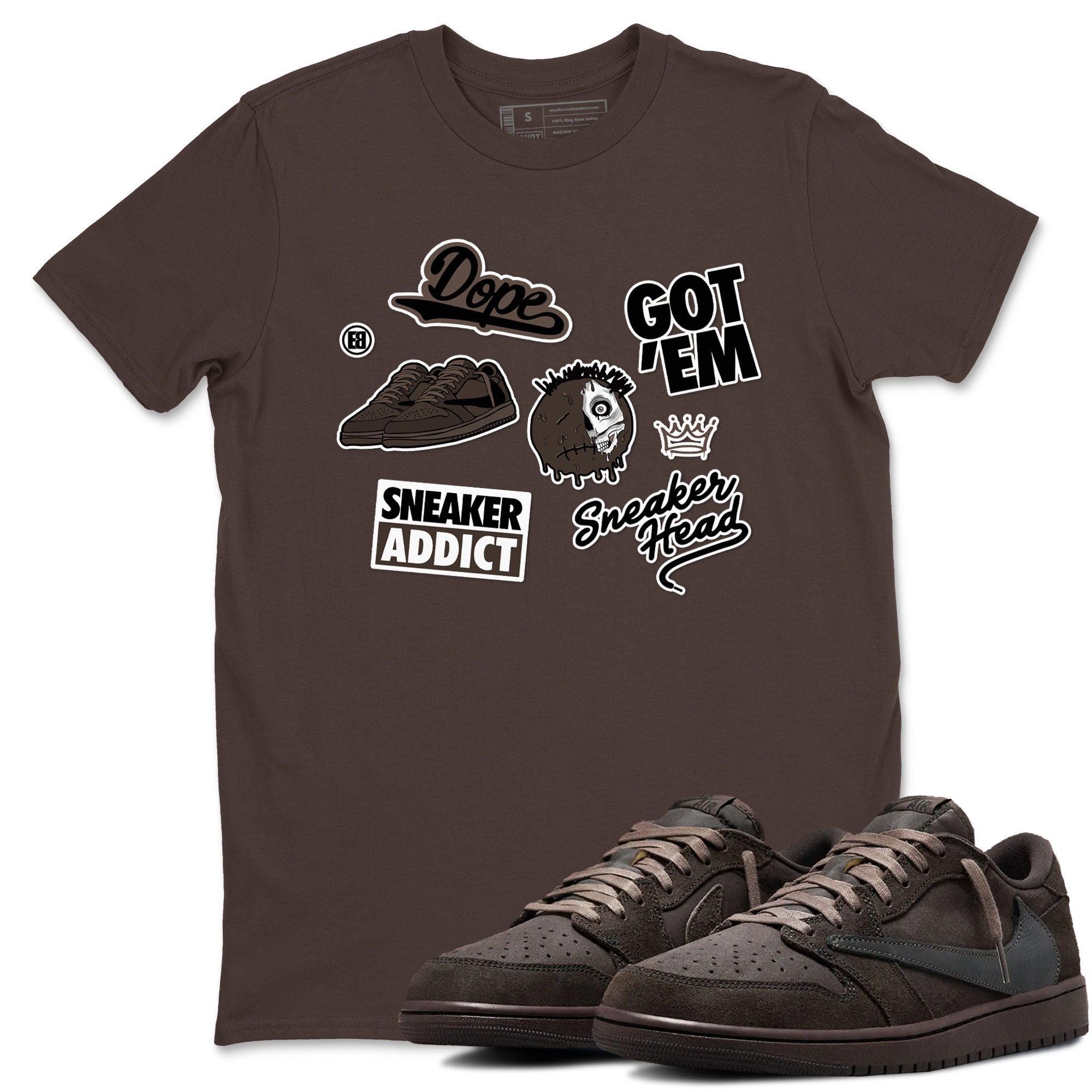 snkmatch Sticker snkmatch Tees - Air Jordan 1 Travis Scott Velvet Brown