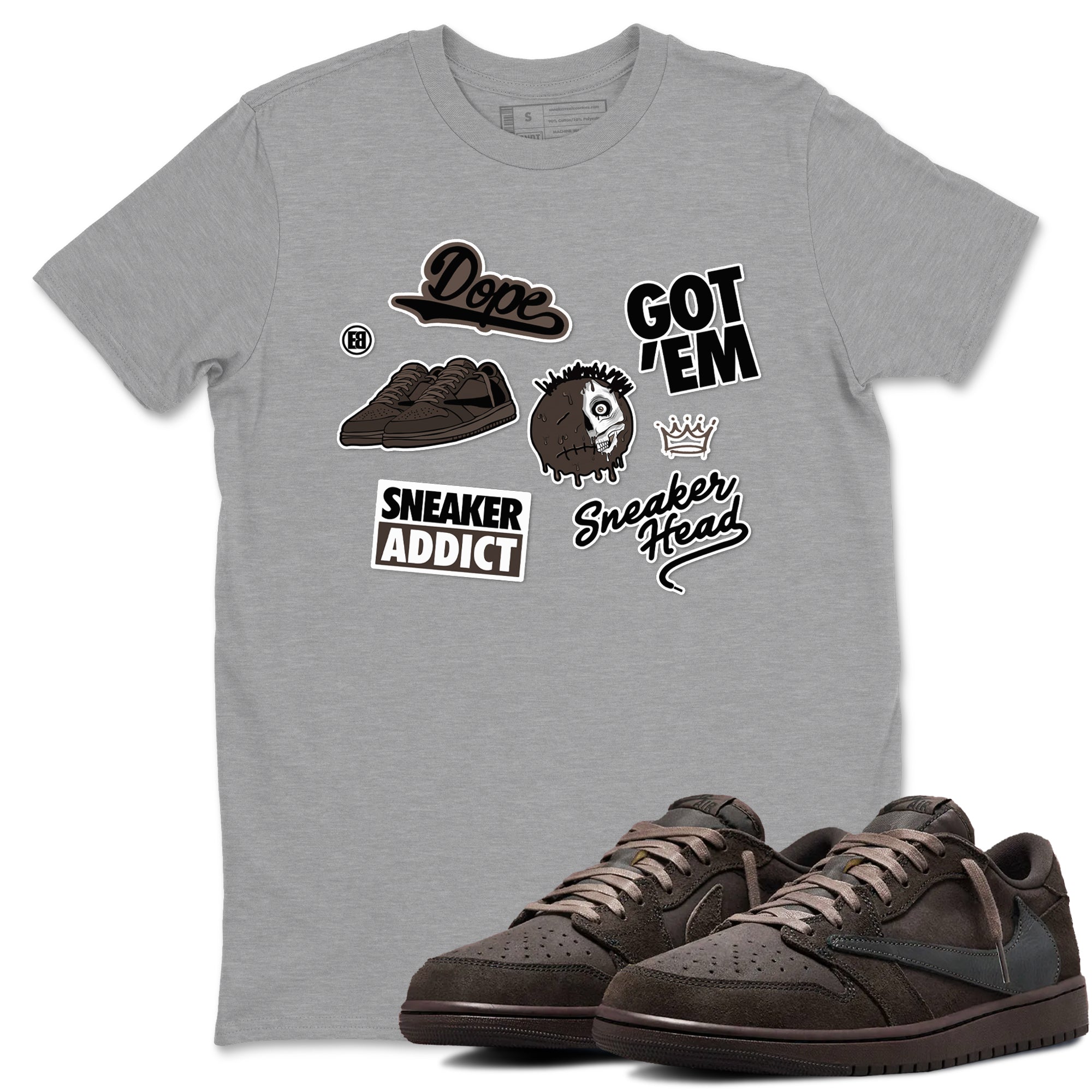 snkmatch Sticker snkmatch Tees - Air Jordan 1 Travis Scott Velvet Brown