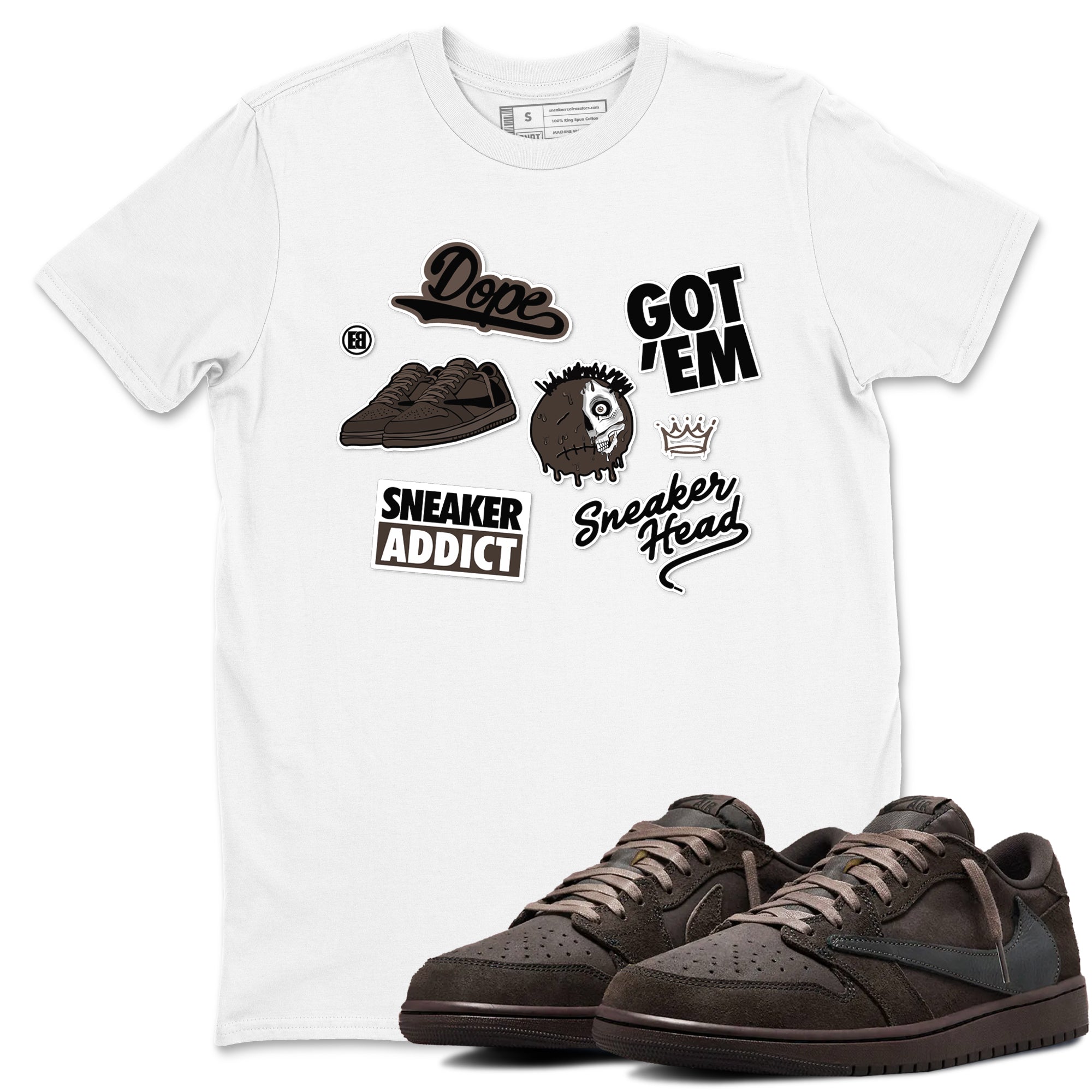 snkmatch Sticker snkmatch Tees - Air Jordan 1 Travis Scott Velvet Brown