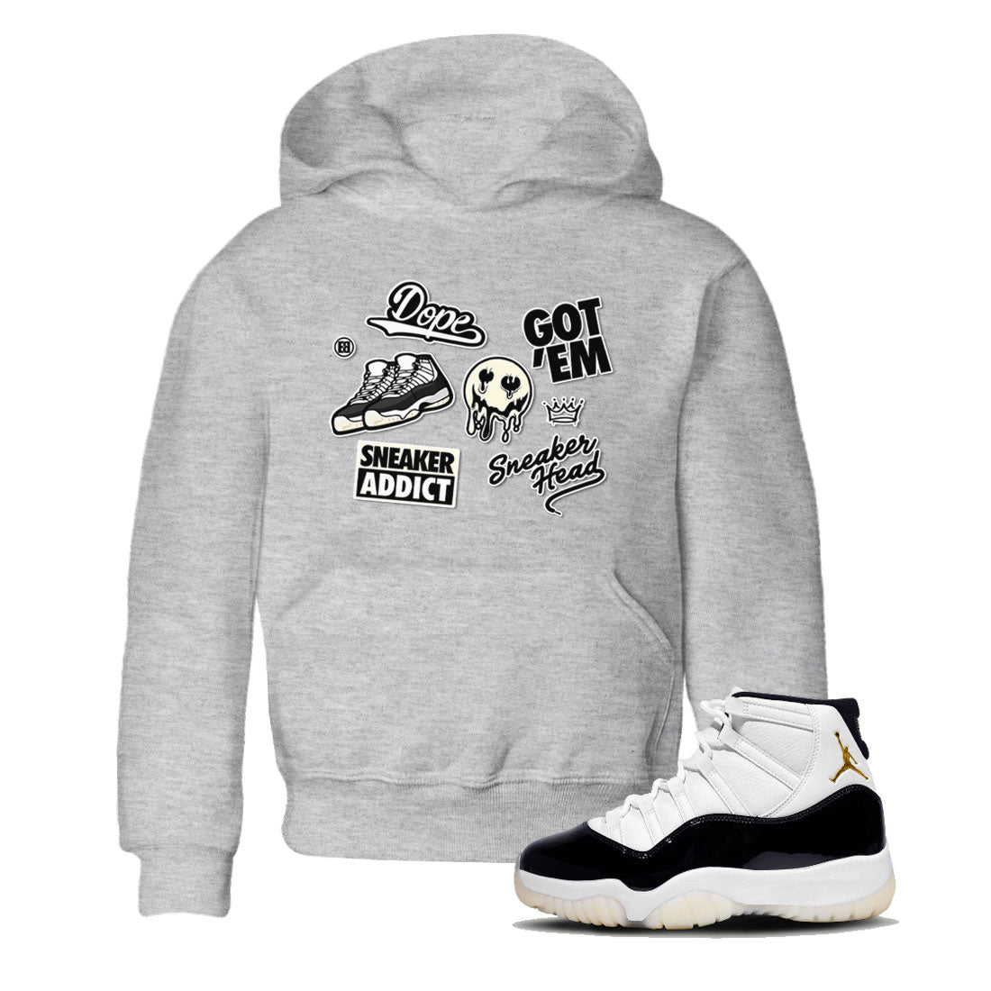 snkmatch Sticker snkmatch Tee Kids - Air Jordan 11 Gratitude