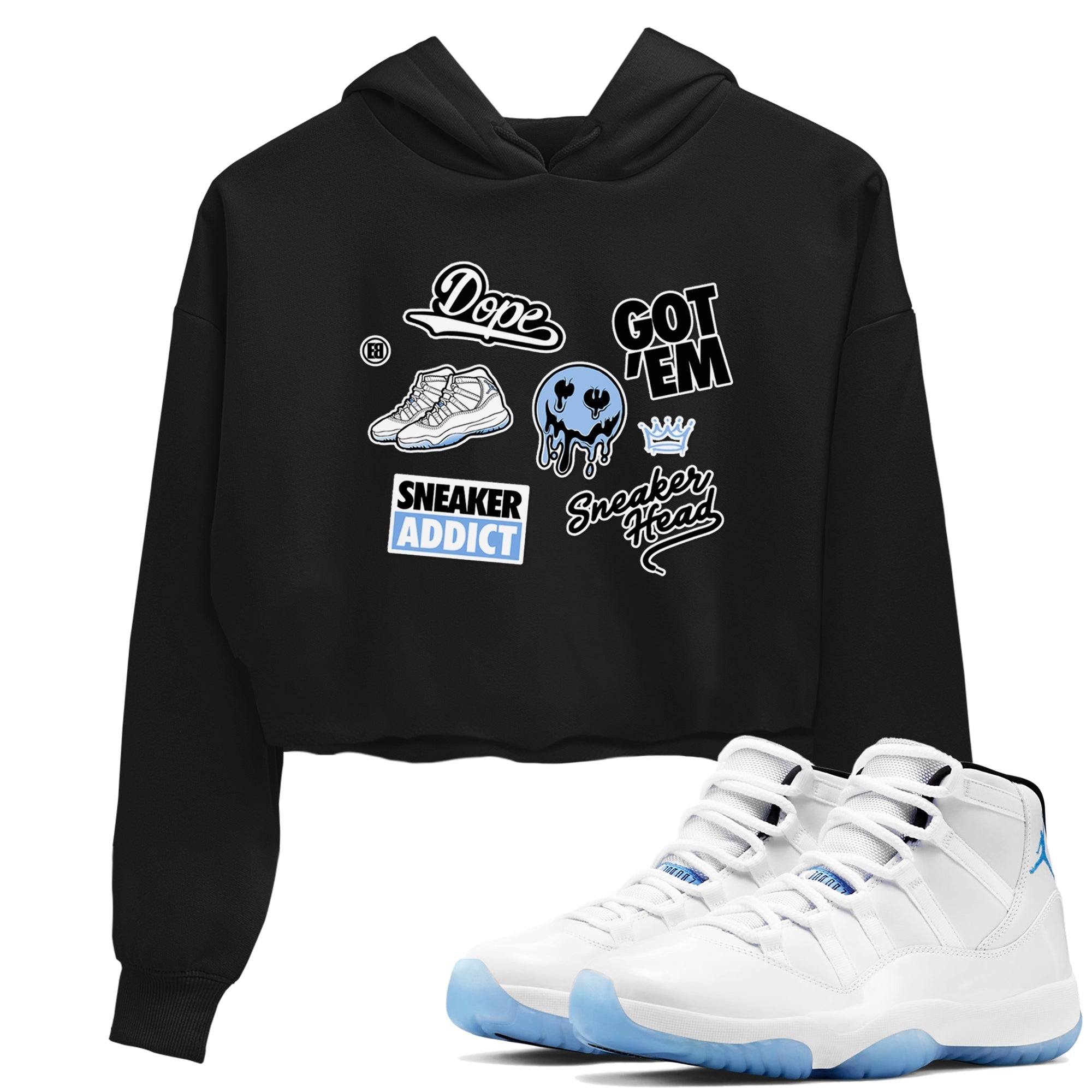 snkmatch Sticker snkmatch Women's Top - Air Jordan 11 Legend Blue