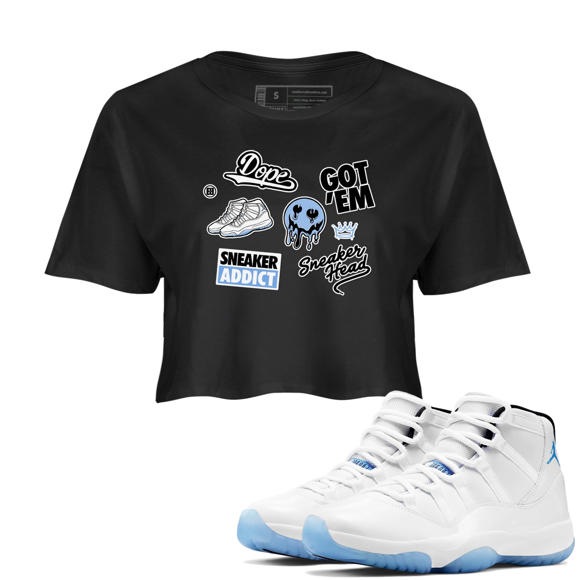 snkmatch Sticker snkmatch Women's Top - Air Jordan 11 Legend Blue