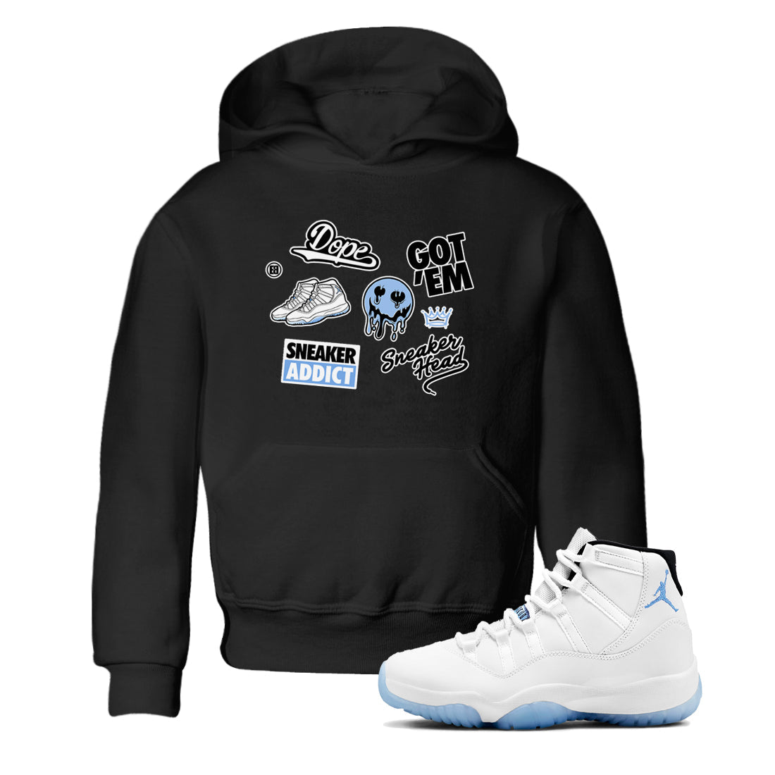 snkmatch Sticker snkmatch Tees Kids - Air Jordan 11 Legend Blue