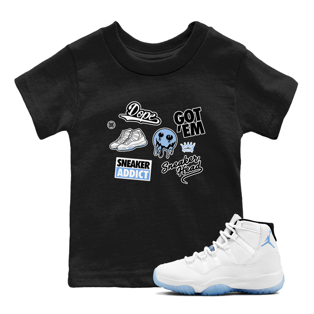 snkmatch Sticker snkmatch Tees Kids - Air Jordan 11 Legend Blue