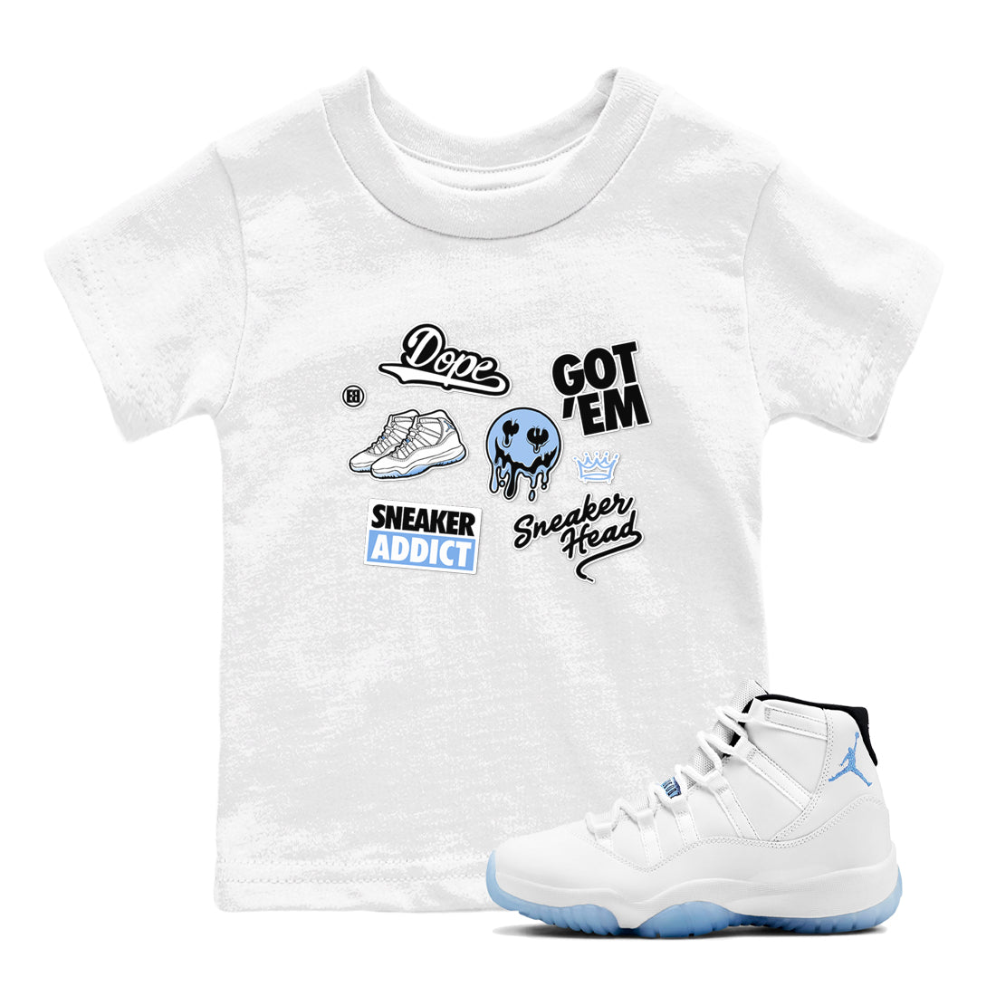 snkmatch Sticker snkmatch Tees Kids - Air Jordan 11 Legend Blue