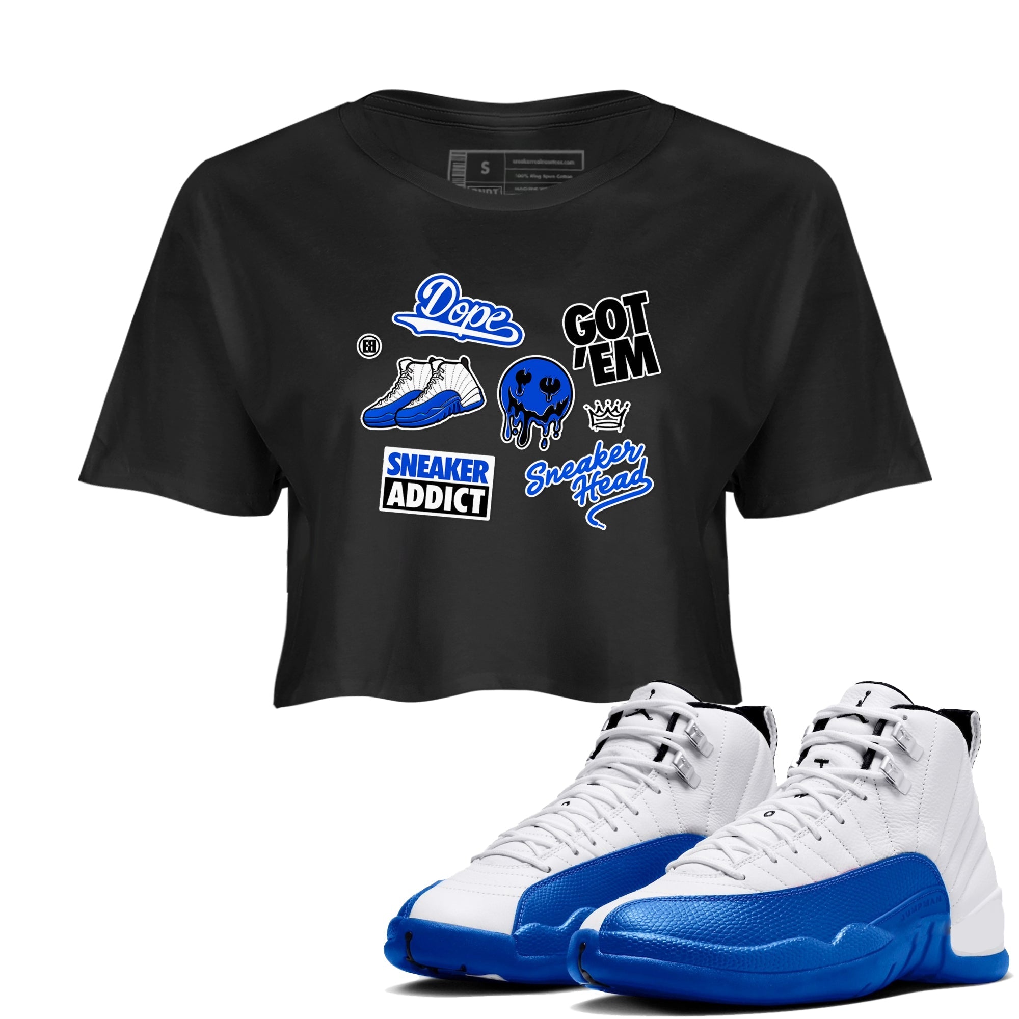 snkmatch Sticker snkmatch Women's Top - Air Jordan 12 Blueberry