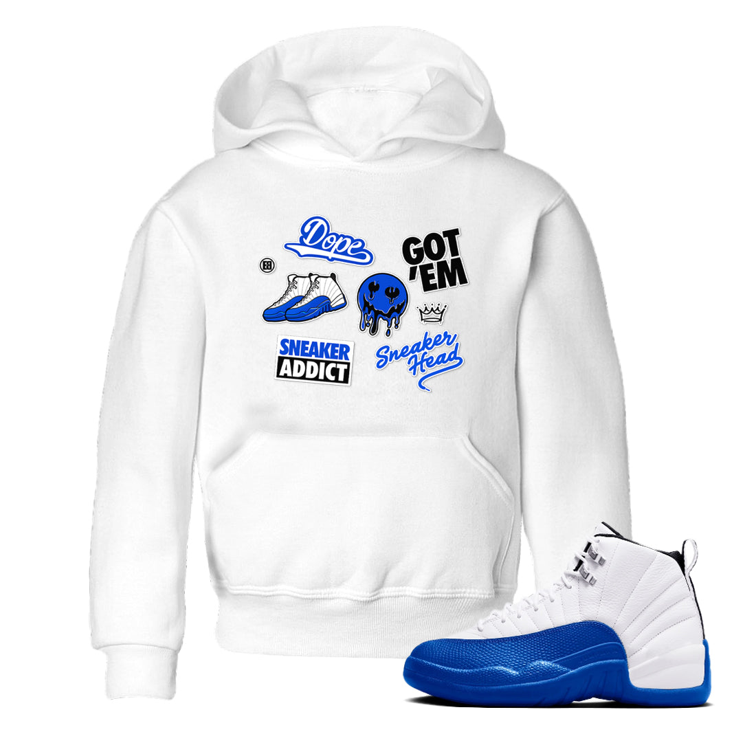 snkmatch Sticker snkmatch Tees Kids - Air Jordan 12 Blueberry