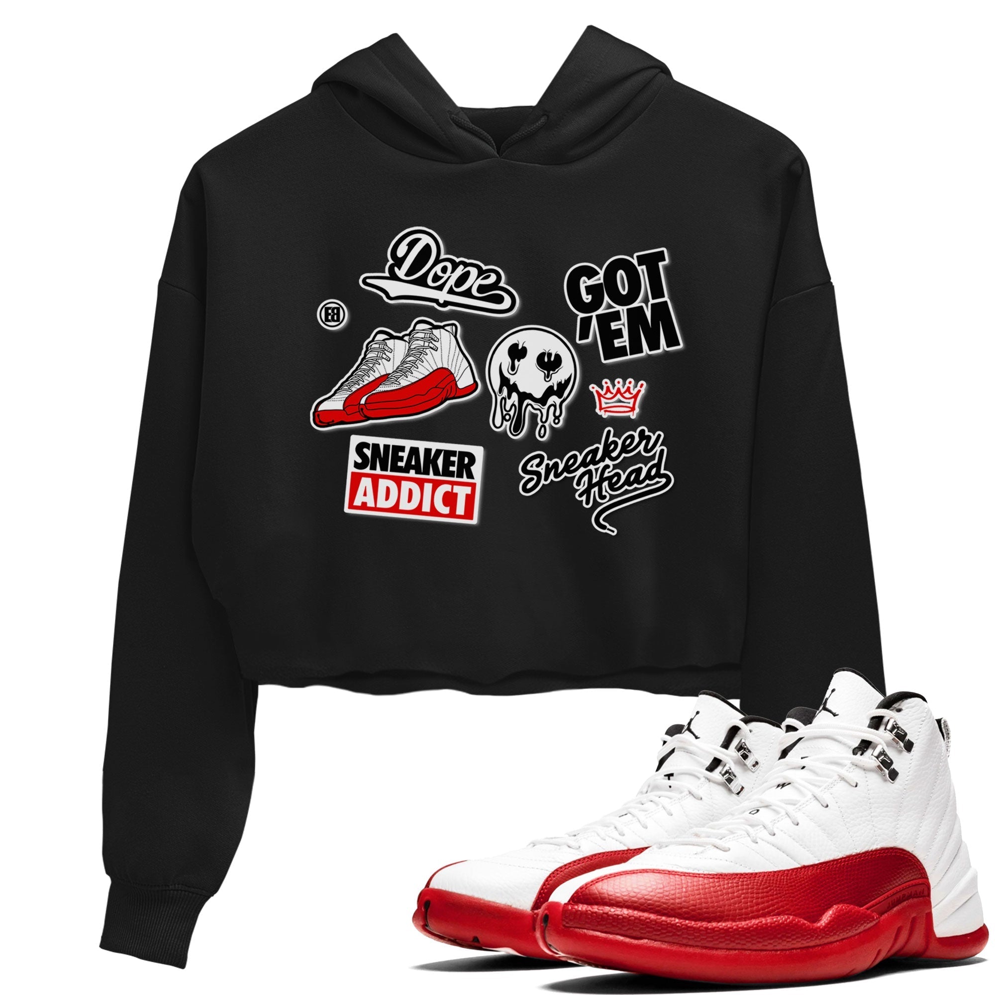 snkmatch Sticker snkmatch Women's Top - Air Jordan 12 Cherry