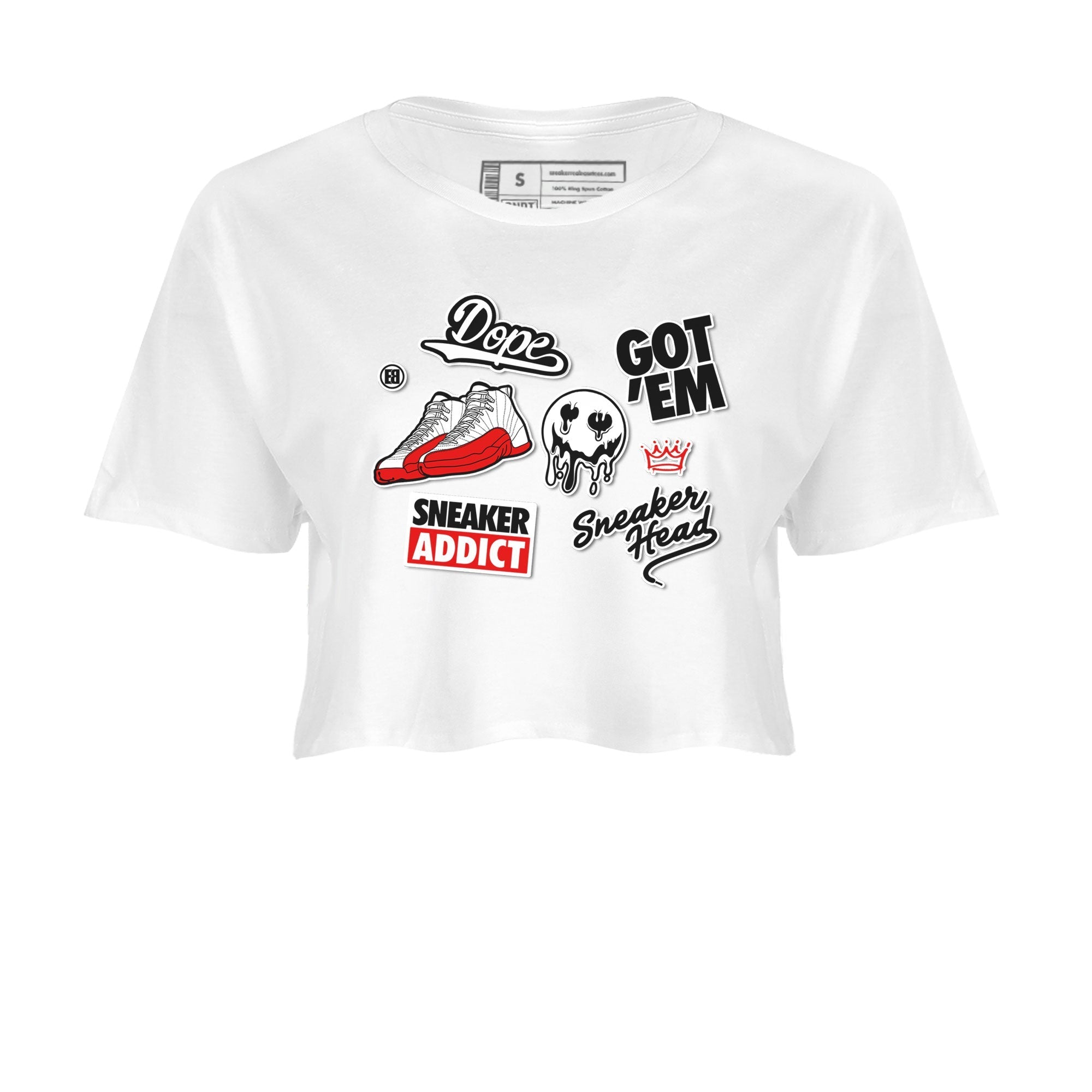 snkmatch Sticker snkmatch Women's Top - Air Jordan 12 Cherry