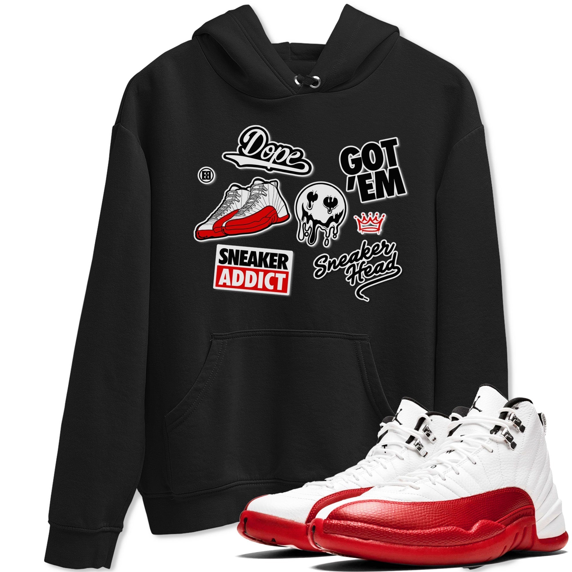snkmatch Sticker snkmatch Tee - Air Jordan 12 Cherry